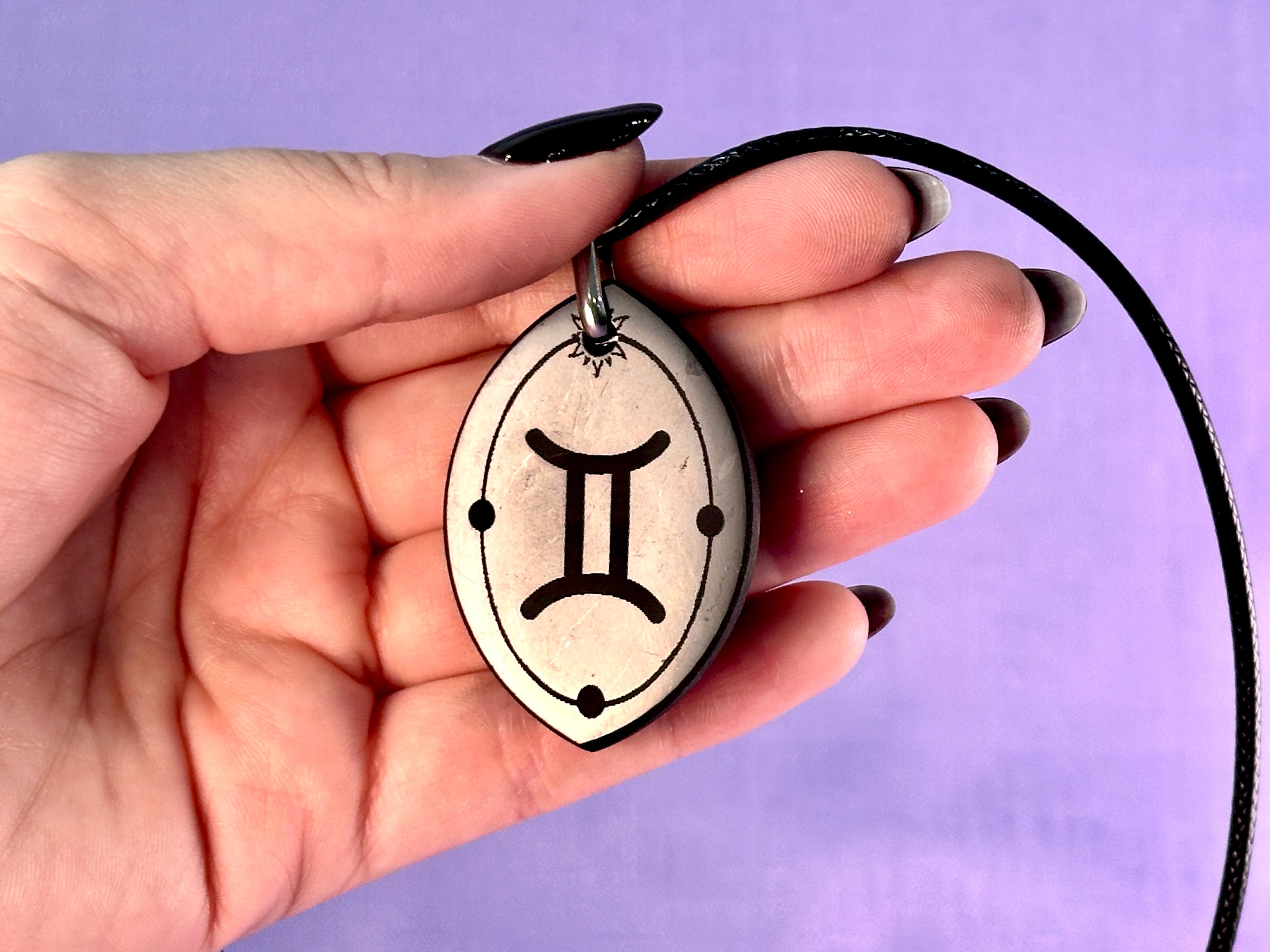 ASTROLOGY SHUNGITE PENDANTS! - EMF Protection - Hand Cut Genuine Natural Shungite Pendant High Quality Black Lustrous Gemstone from Russia | | Wiccan Center