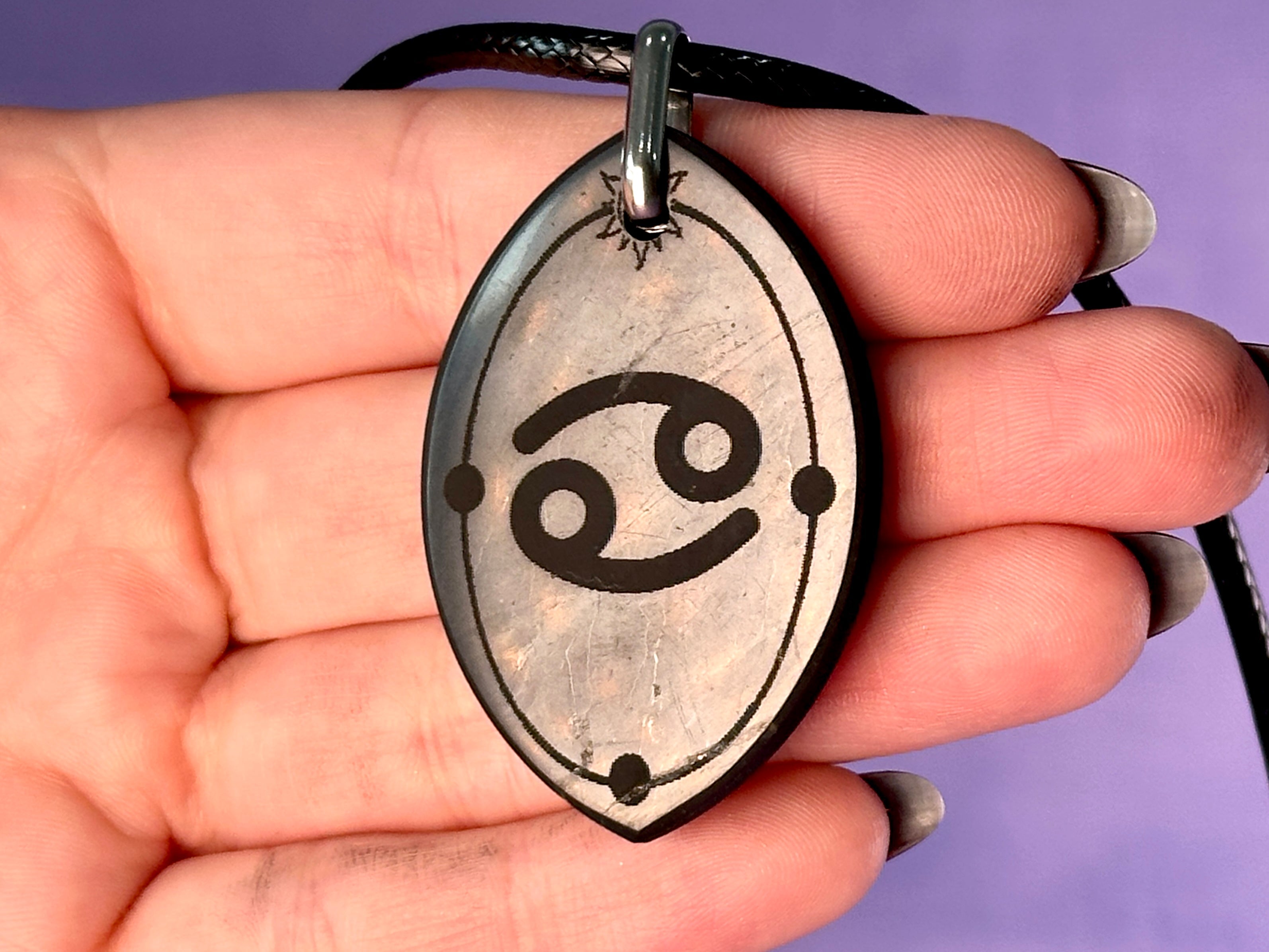 ASTROLOGY SHUNGITE PENDANTS! - EMF Protection - Hand Cut Genuine Natural Shungite Pendant High Quality Black Lustrous Gemstone from Russia | | Wiccan Center