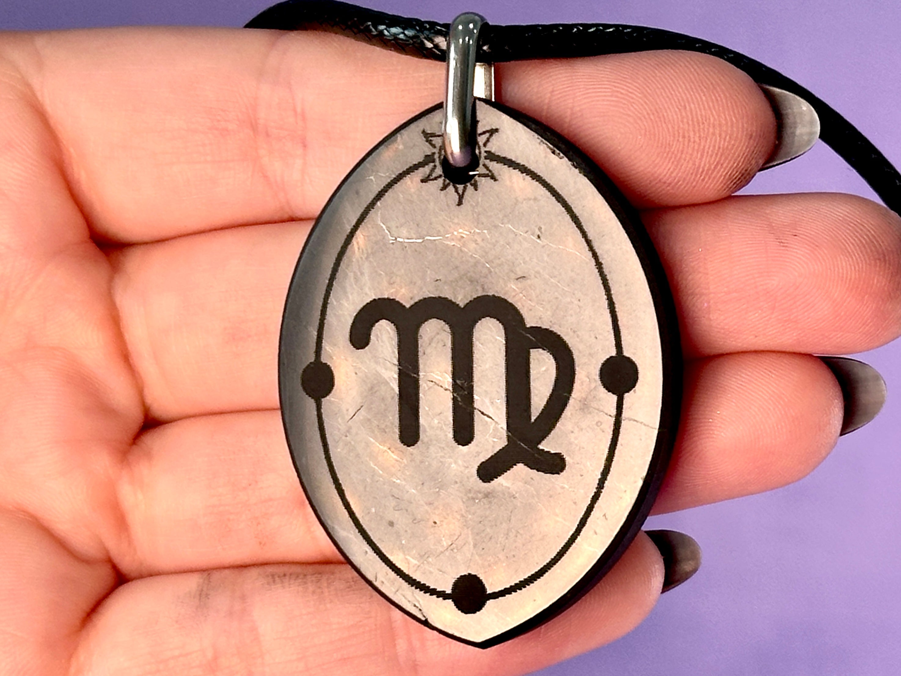 ASTROLOGY SHUNGITE PENDANTS! - EMF Protection - Hand Cut Genuine Natural Shungite Pendant High Quality Black Lustrous Gemstone from Russia | | Wiccan Center