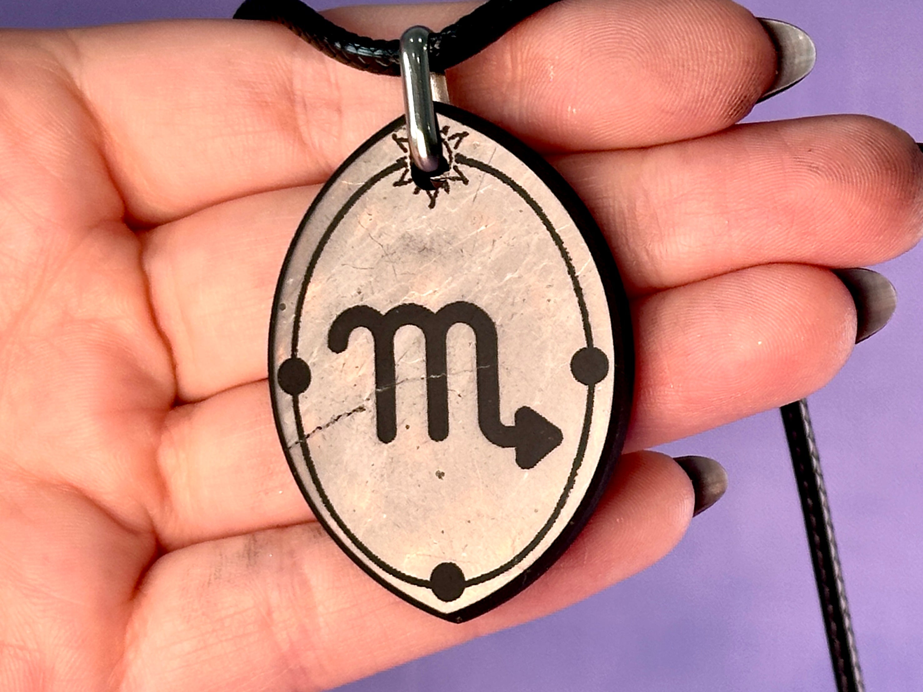 ASTROLOGY SHUNGITE PENDANTS! - EMF Protection - Hand Cut Genuine Natural Shungite Pendant High Quality Black Lustrous Gemstone from Russia | | Wiccan Center