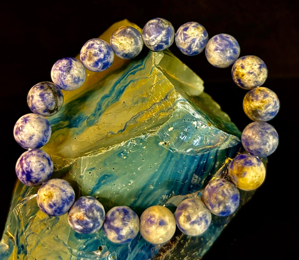 Clarity Stone Sodalite Bracelet – 10mm Matte Reiki-Infused Calm & Communication Power Bracelet (Medium–Large Fit) | | Wiccan Center