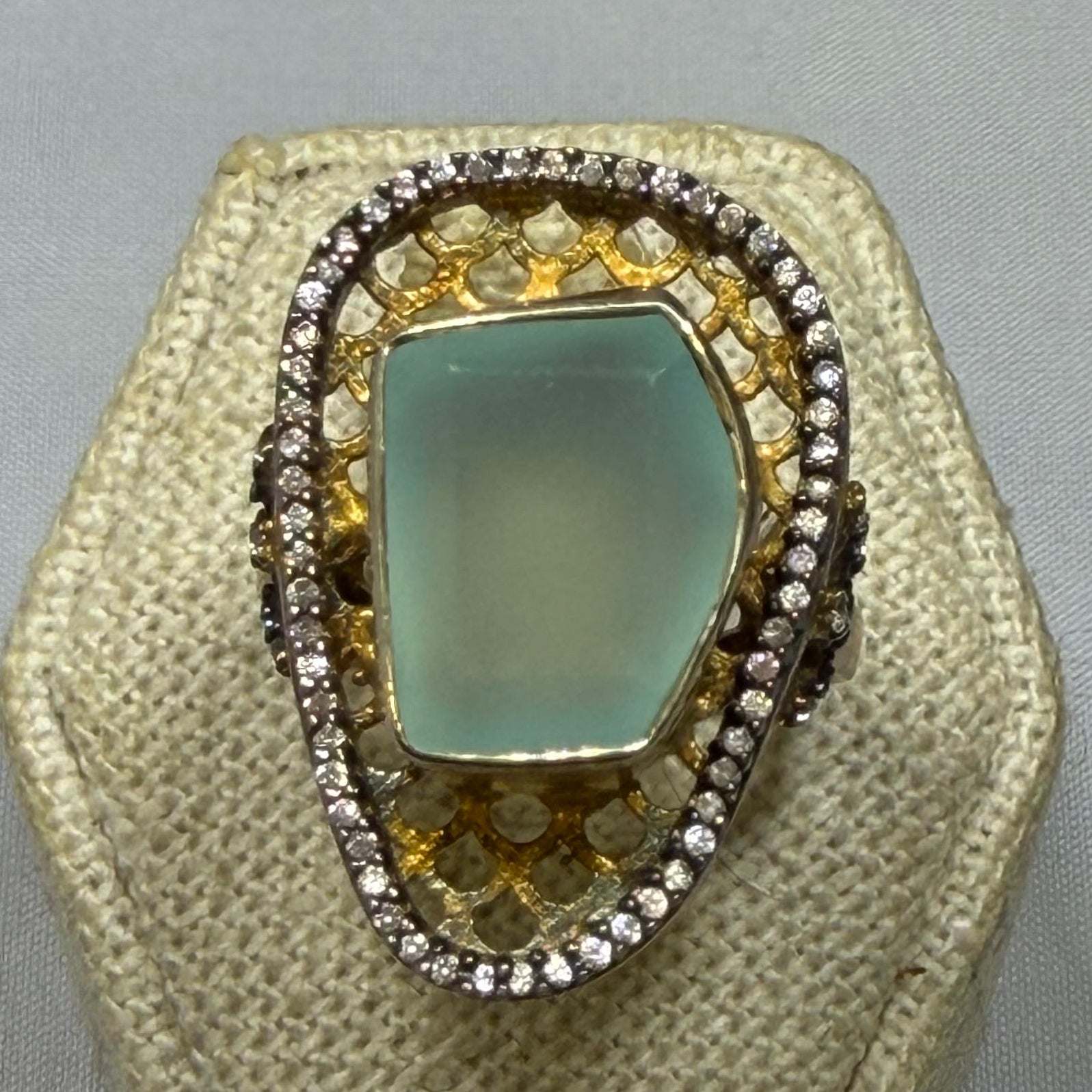 Chalcedony Ring - Size 9 - Golden Peace | Rings | Wiccan Center