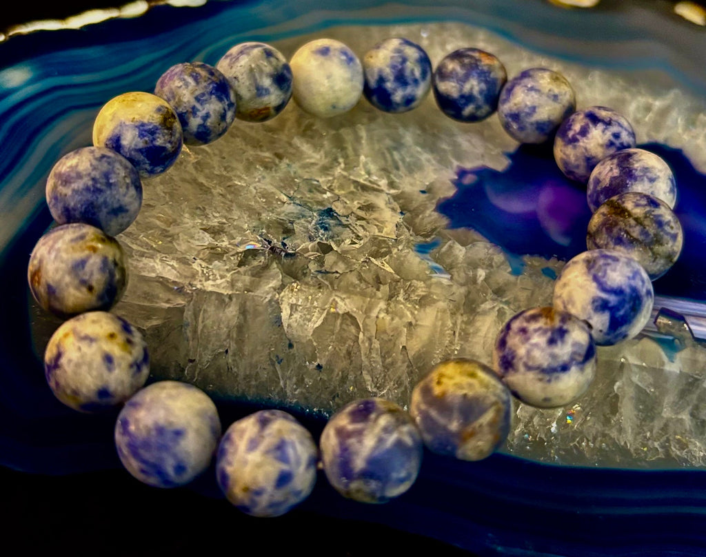 Clarity Stone Sodalite Bracelet – 10mm Matte Reiki-Infused Calm & Communication Power Bracelet (Medium–Large Fit) | | Wiccan Center