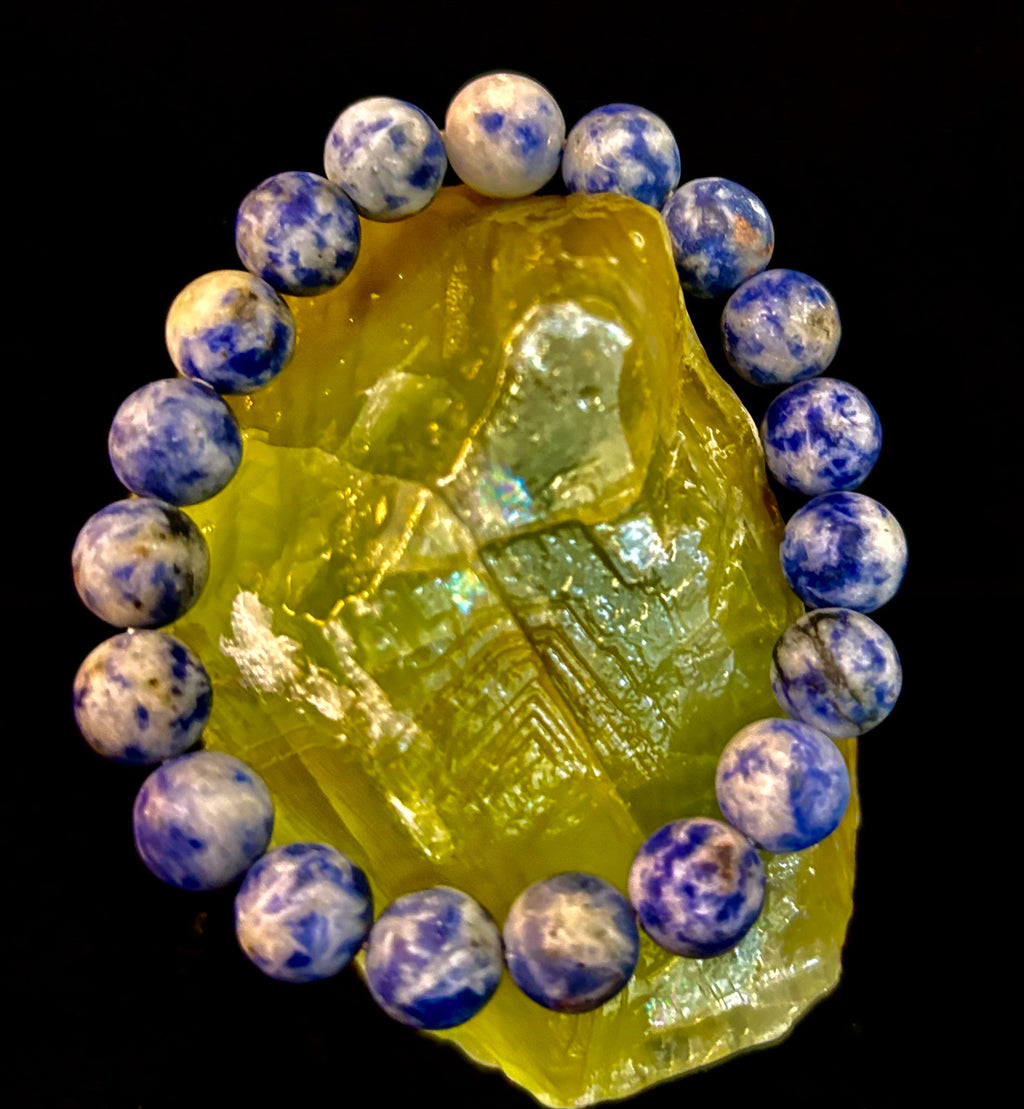 Clarity Stone Sodalite Bracelet – 10mm Matte Reiki-Infused Calm & Communication Power Bracelet (Medium–Large Fit) | | Wiccan Center