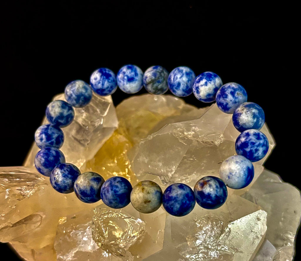Clarity Stone Sodalite Bracelet – 10mm Matte Reiki-Infused Calm & Communication Power Bracelet (Medium–Large Fit) | | Wiccan Center