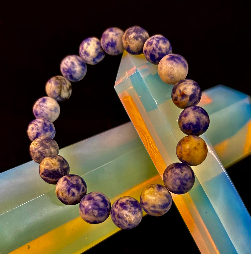 Clarity Stone Sodalite Bracelet – 10mm Matte Reiki-Infused Calm & Communication Power Bracelet (Medium–Large Fit) | | Wiccan Center