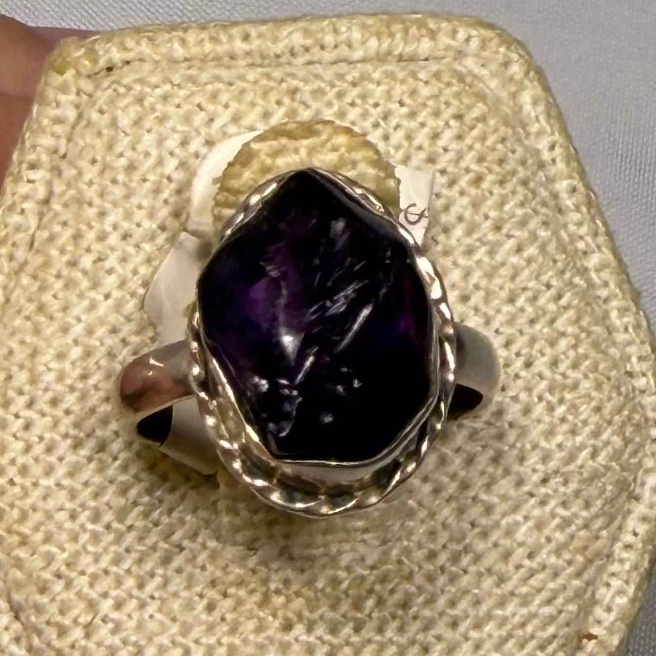 Sterling Silver Raw Stone Ring | Rings | Wiccan Center