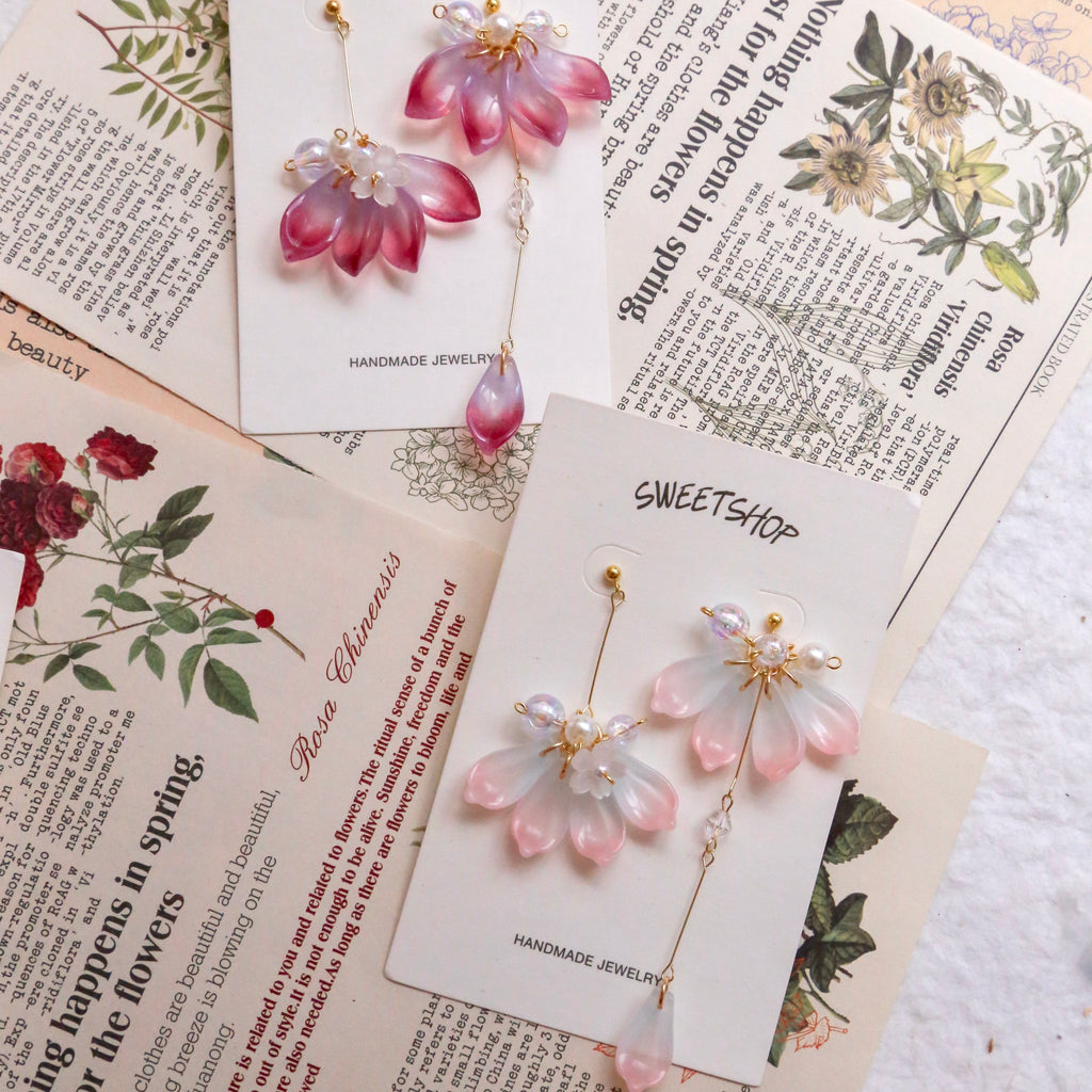 SALE - Glazed Petal Earrings