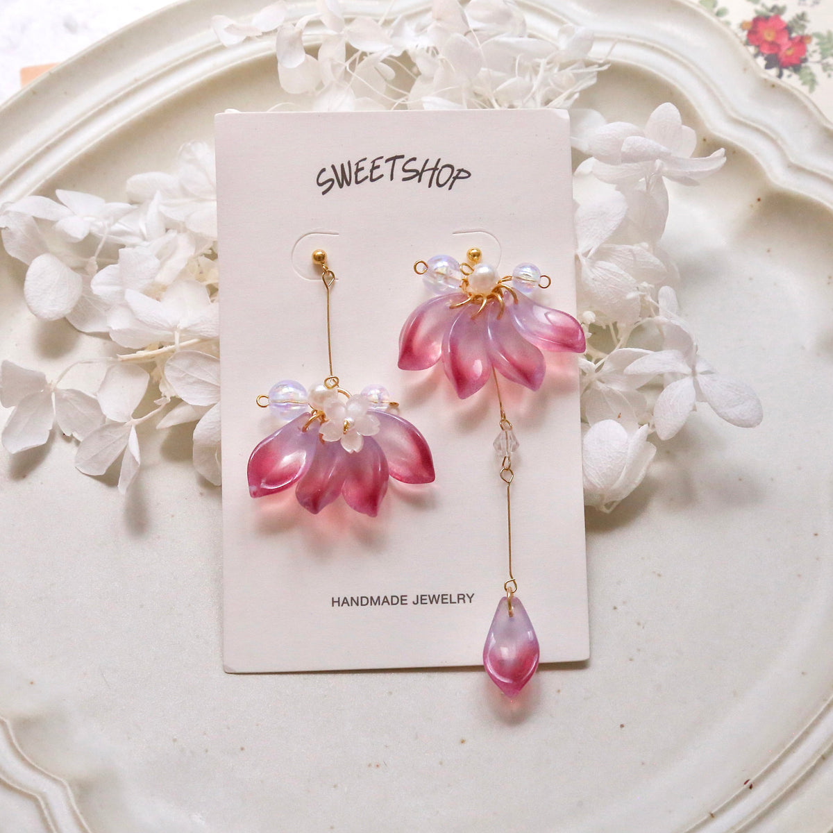 SALE - Glazed Petal Earrings