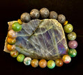 🌿 Grounded Strength Indian Agate Diffuser Bracelet – Lava Stone Energy (10mm) | | Wiccan Center