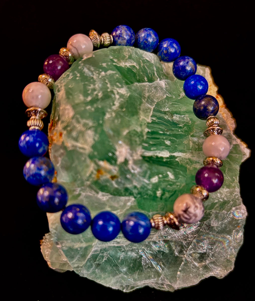 Clear Mind Mental Clarity Bracelet – Howlite, Lapis & Amethyst | | Wiccan Center
