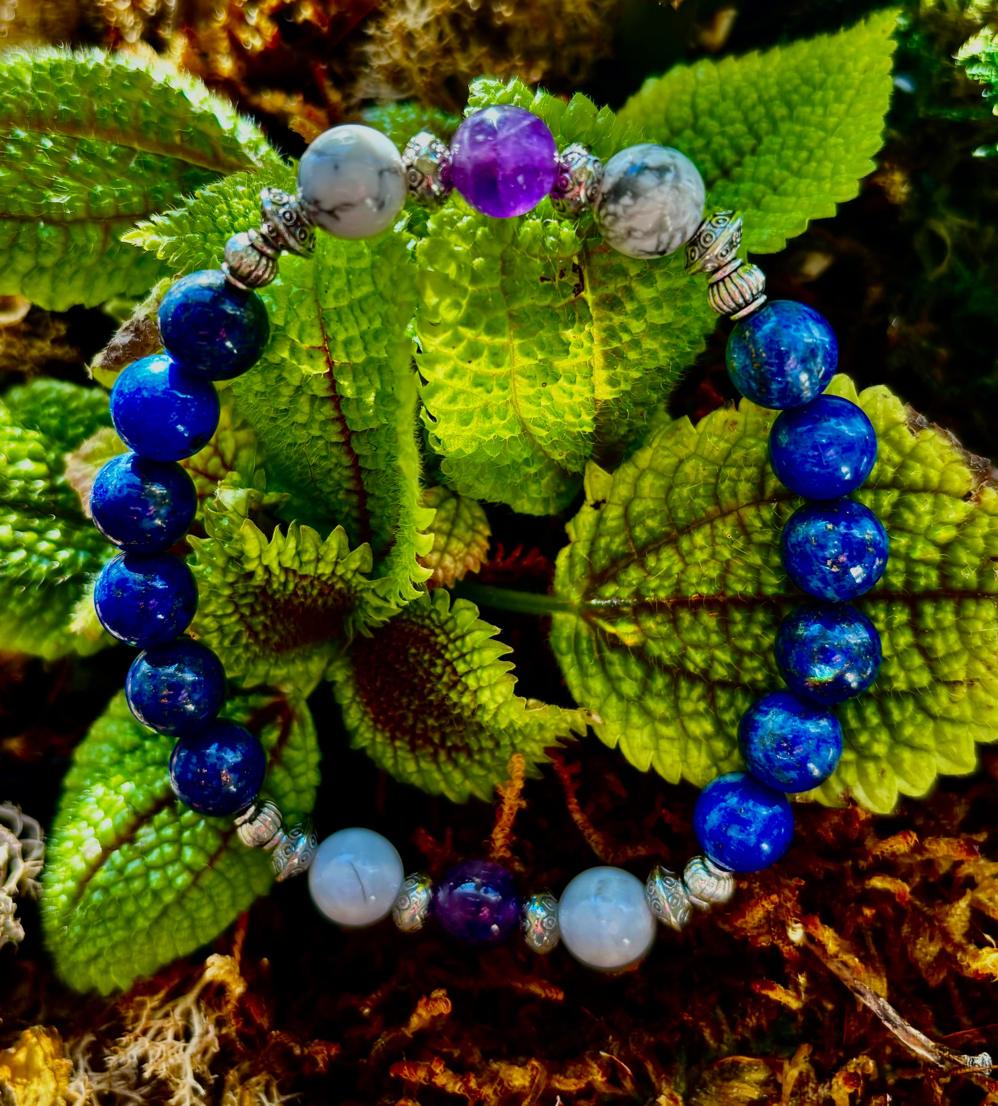 Clear Mind Mental Clarity Bracelet – Howlite, Lapis & Amethyst | | Wiccan Center