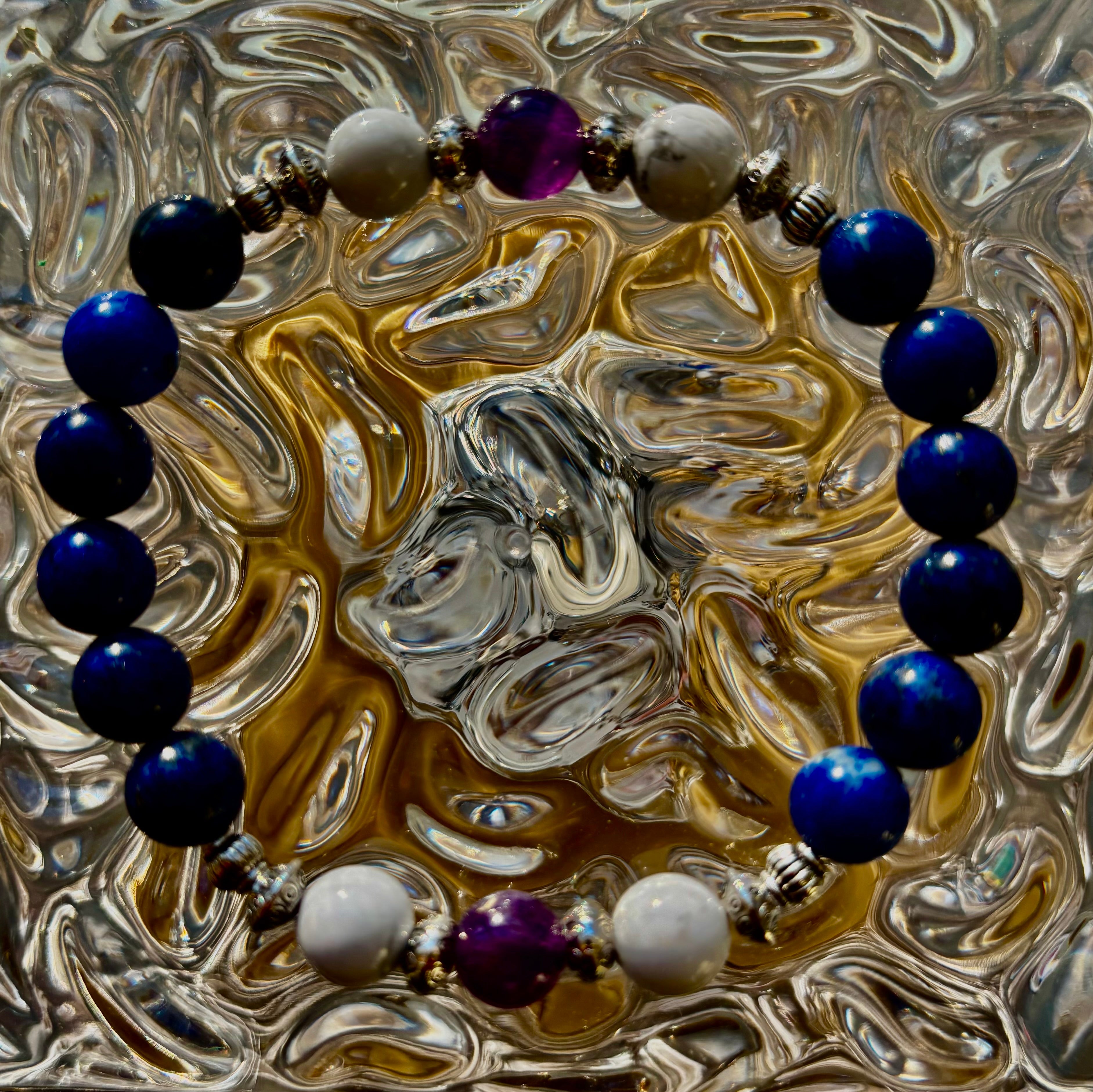 Clear Mind Mental Clarity Bracelet – Howlite, Lapis & Amethyst | | Wiccan Center