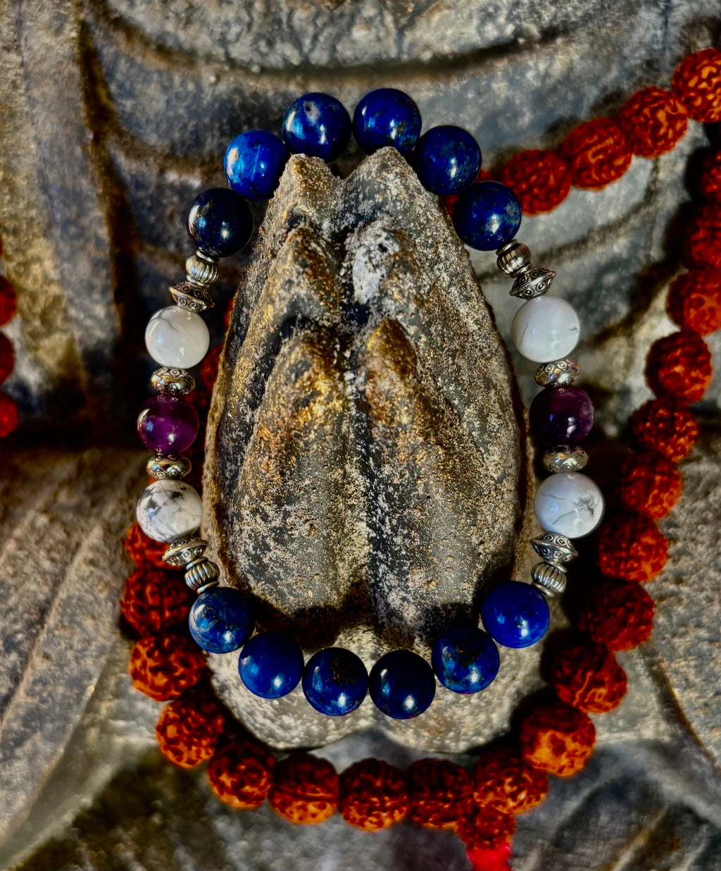Clear Mind Mental Clarity Bracelet – Howlite, Lapis & Amethyst | | Wiccan Center