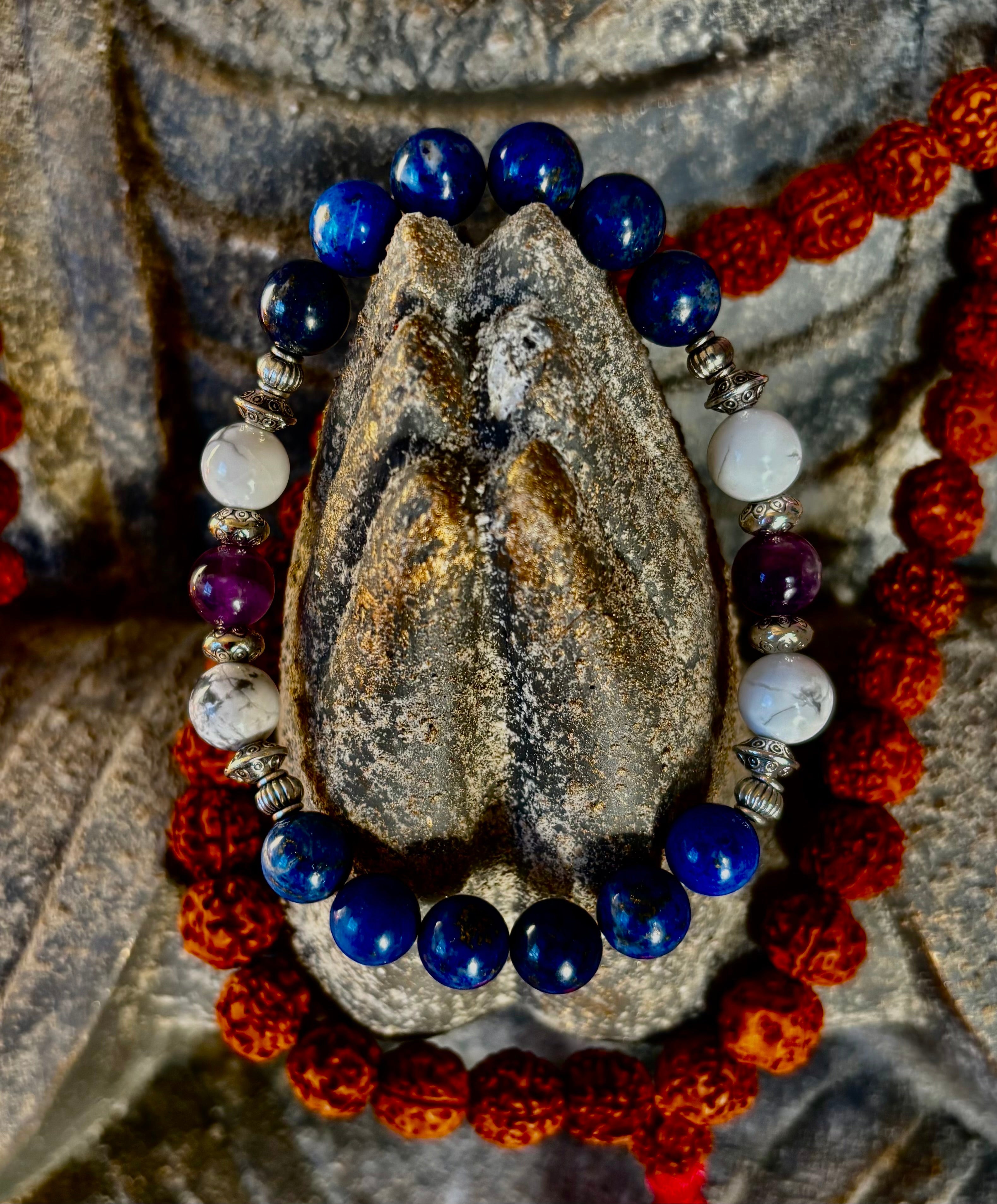 Clear Mind Mental Clarity Bracelet – Howlite, Lapis & Amethyst | | Wiccan Center