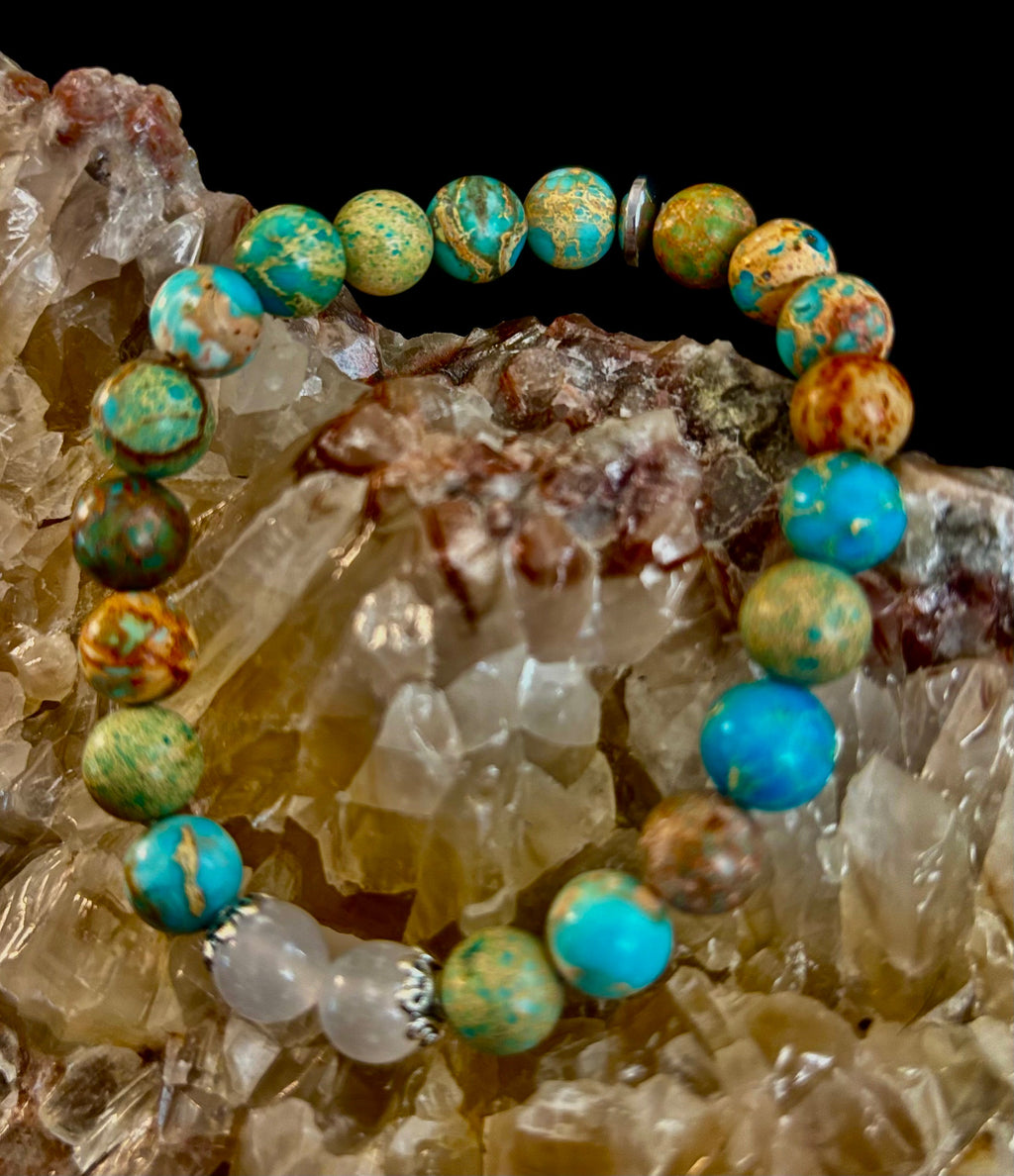 ✨ Sacred Balance Bracelet – Imperial Jasper & Selenite | | Wiccan Center