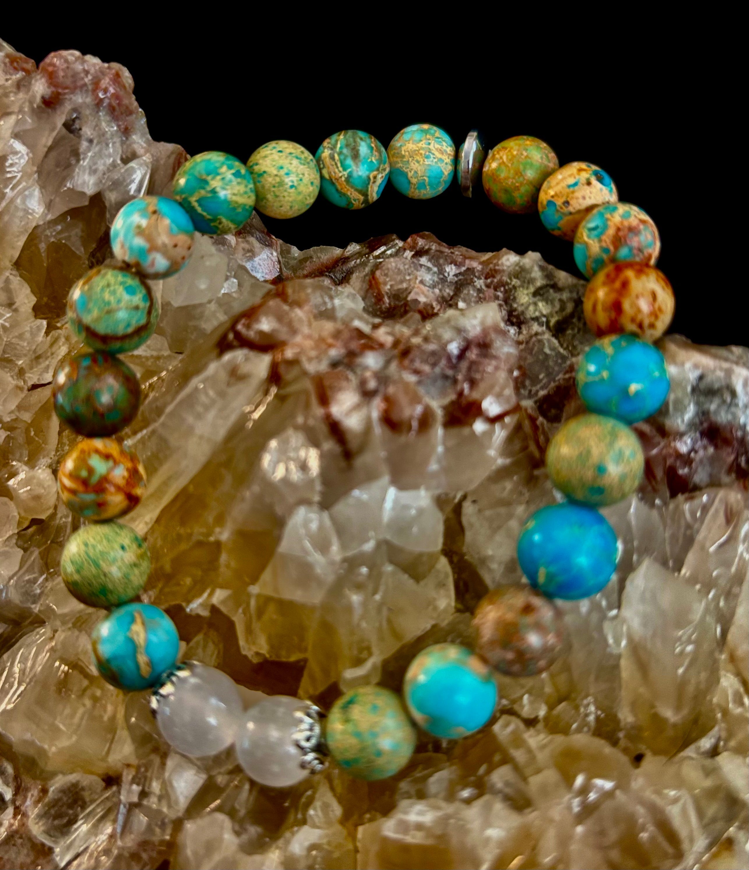 ✨ Sacred Balance Bracelet – Imperial Jasper & Selenite | | Wiccan Center