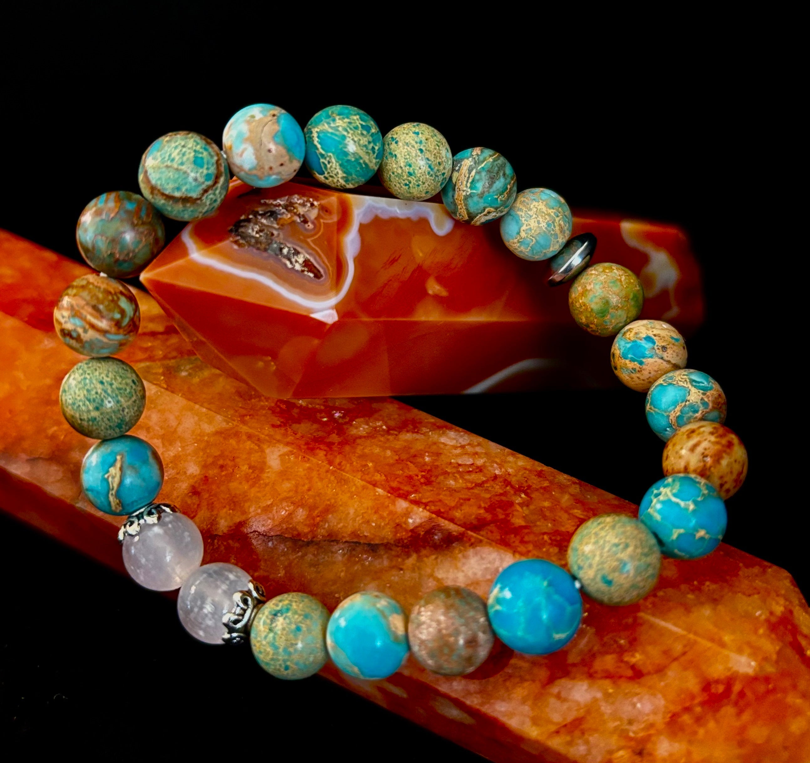 ✨ Sacred Balance Bracelet – Imperial Jasper & Selenite | | Wiccan Center