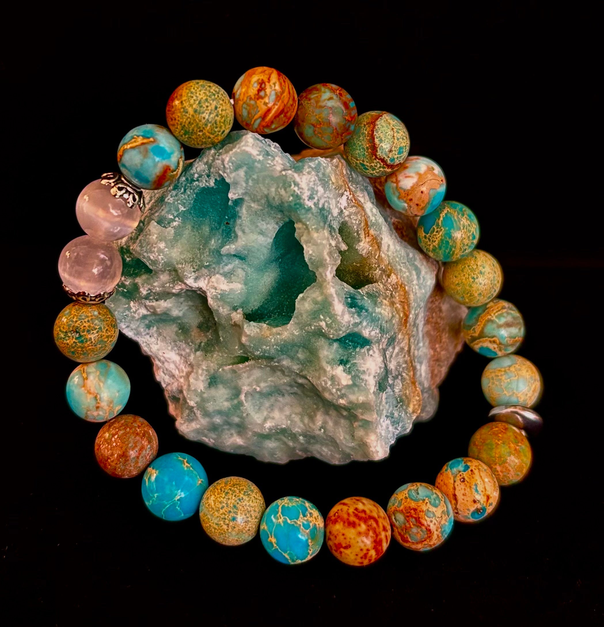 ✨ Sacred Balance Bracelet – Imperial Jasper & Selenite | | Wiccan Center