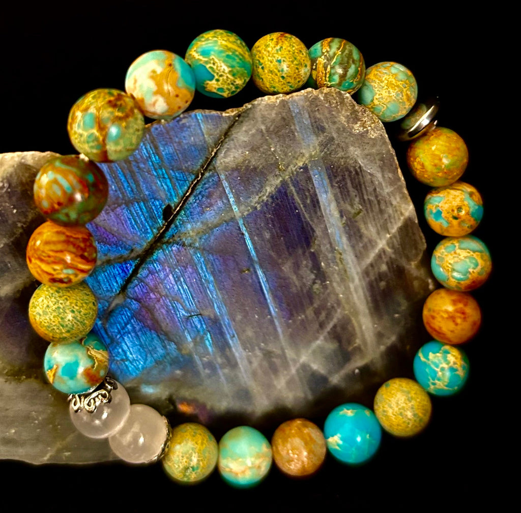 ✨ Sacred Balance Bracelet – Imperial Jasper & Selenite | | Wiccan Center