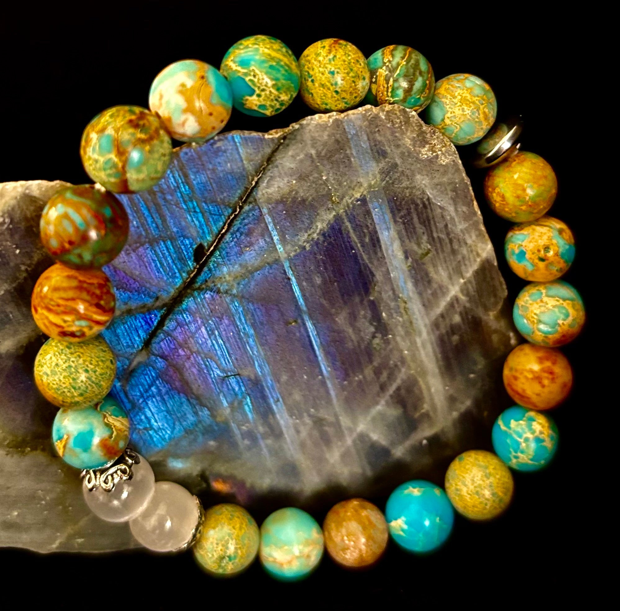 ✨ Sacred Balance Bracelet – Imperial Jasper & Selenite | | Wiccan Center