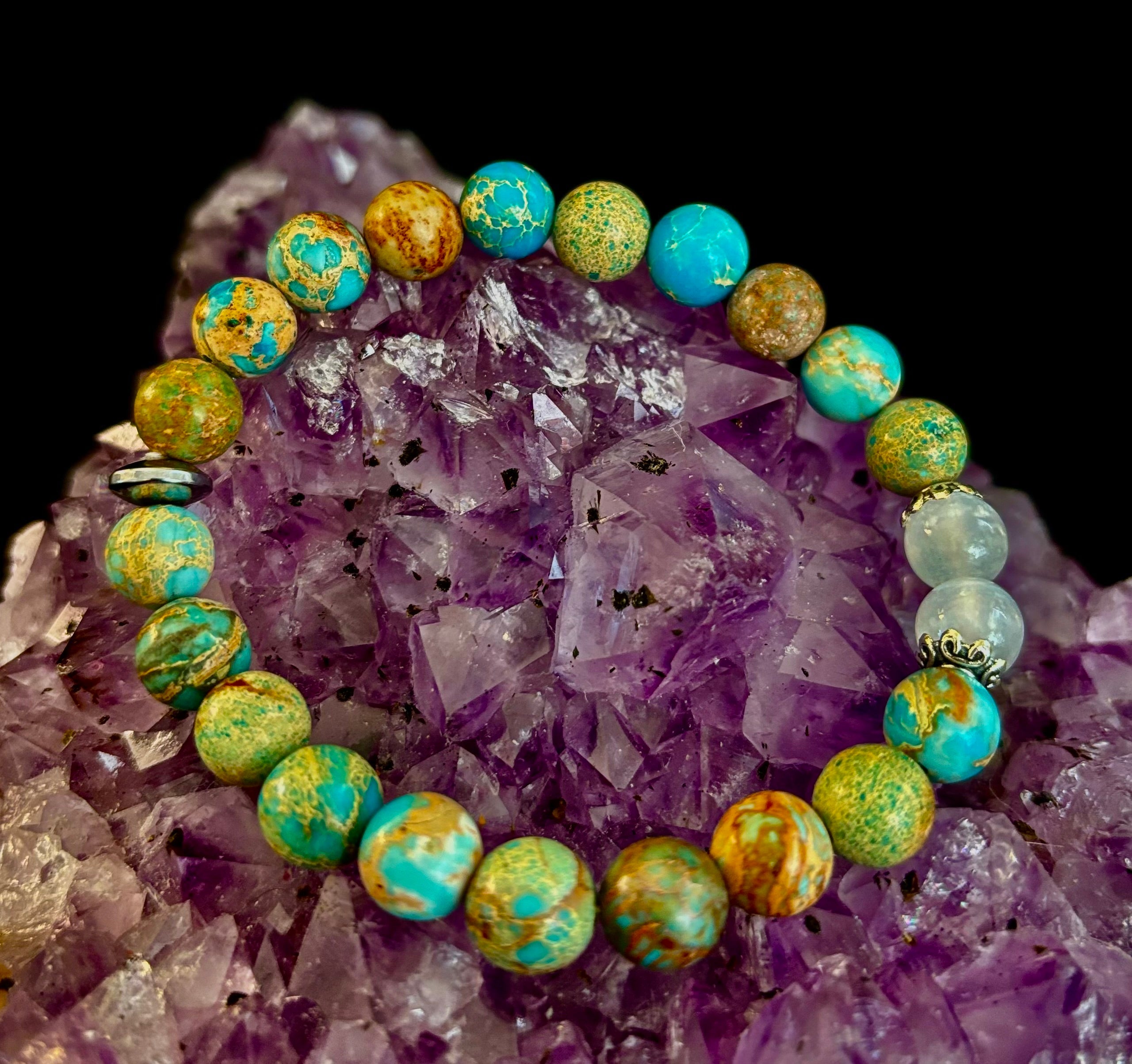 ✨ Sacred Balance Bracelet – Imperial Jasper & Selenite | | Wiccan Center