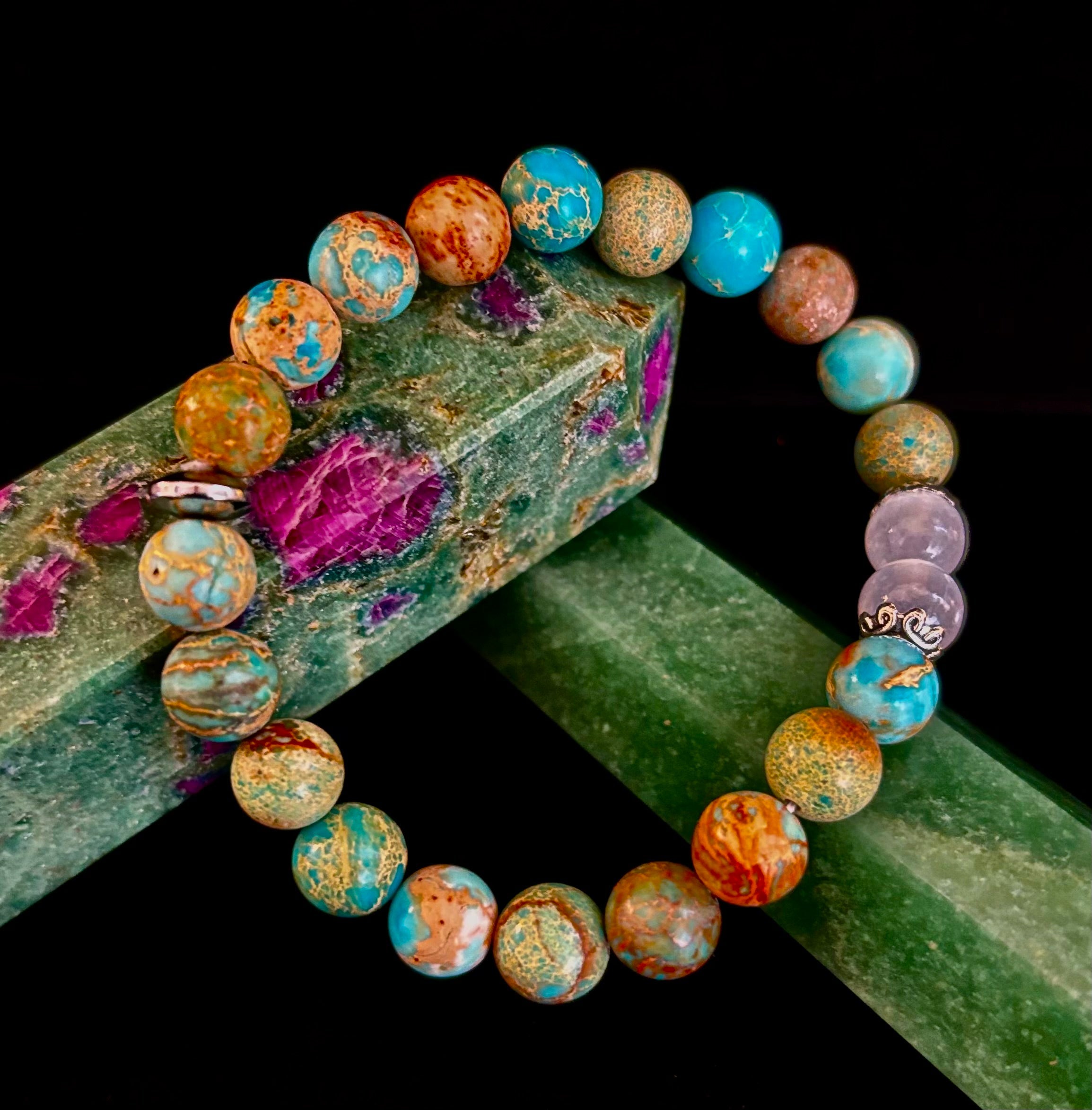 ✨ Sacred Balance Bracelet – Imperial Jasper & Selenite | | Wiccan Center