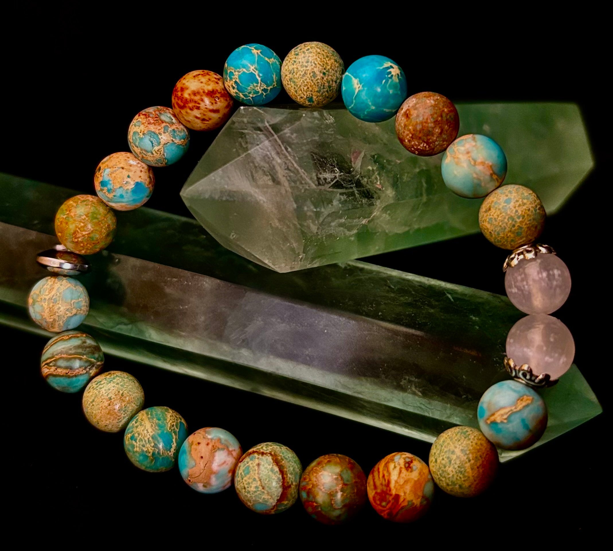 ✨ Sacred Balance Bracelet – Imperial Jasper & Selenite | | Wiccan Center
