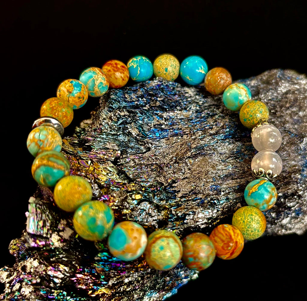 ✨ Sacred Balance Bracelet – Imperial Jasper & Selenite | | Wiccan Center