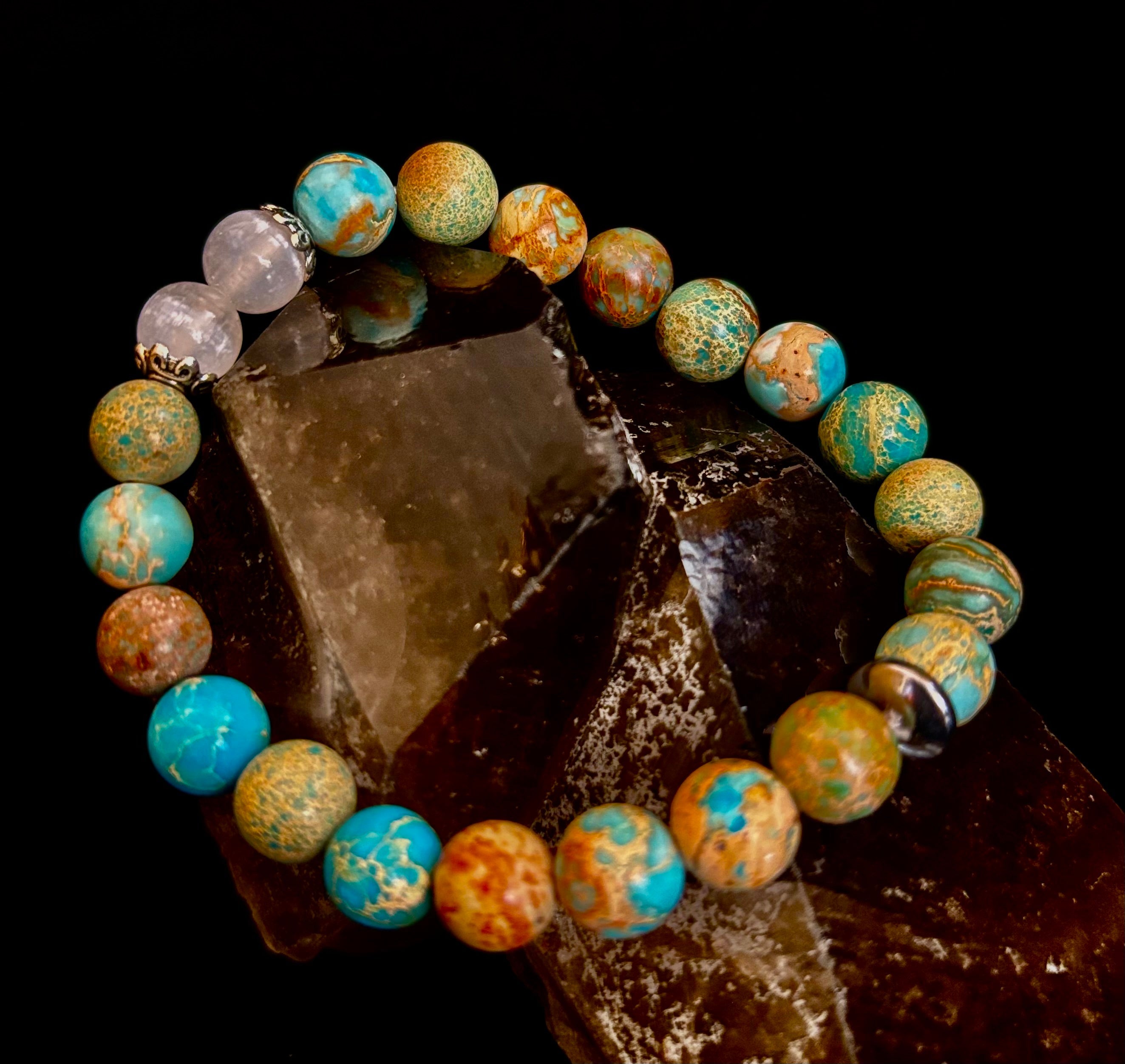 ✨ Sacred Balance Bracelet – Imperial Jasper & Selenite | | Wiccan Center