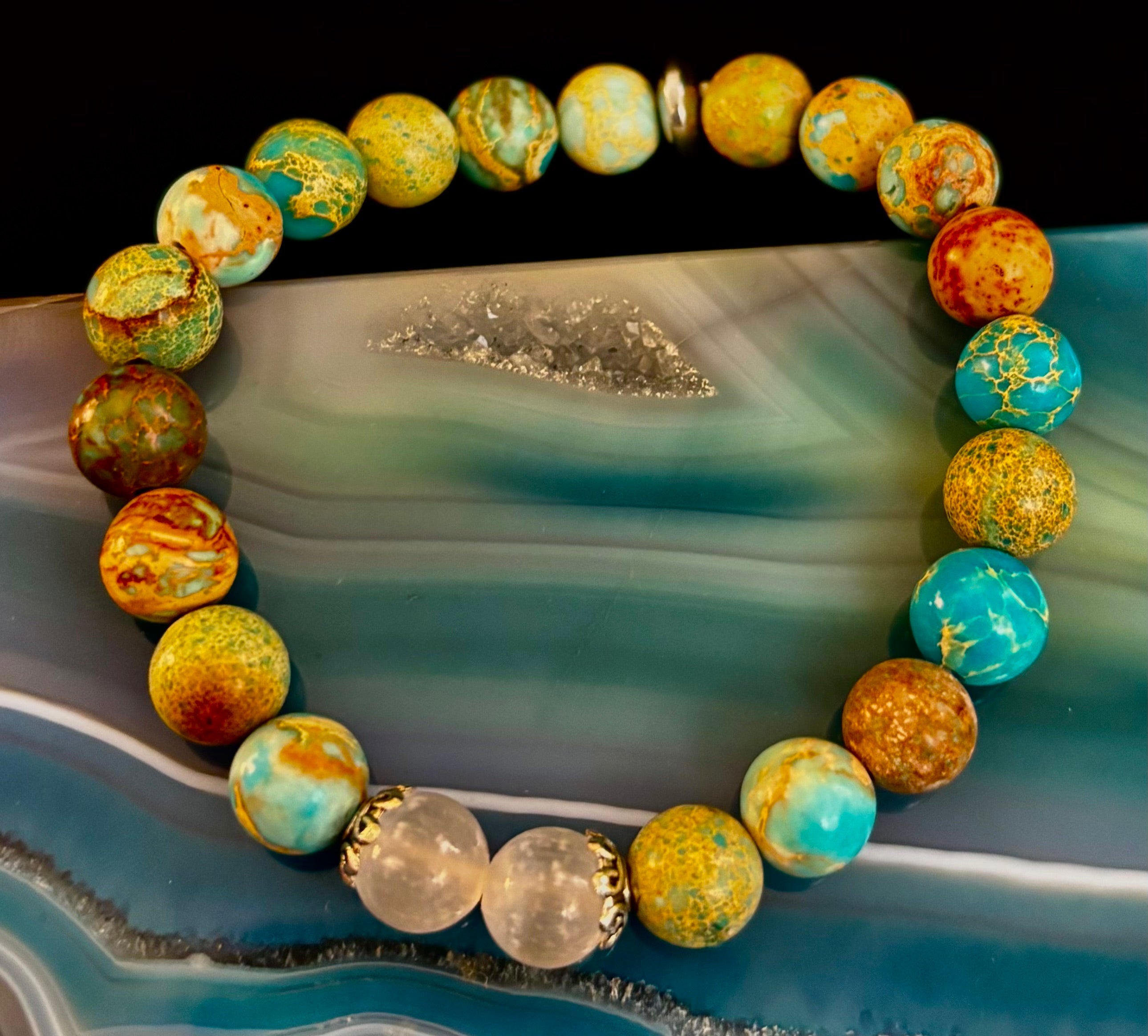 ✨ Sacred Balance Bracelet – Imperial Jasper & Selenite | | Wiccan Center