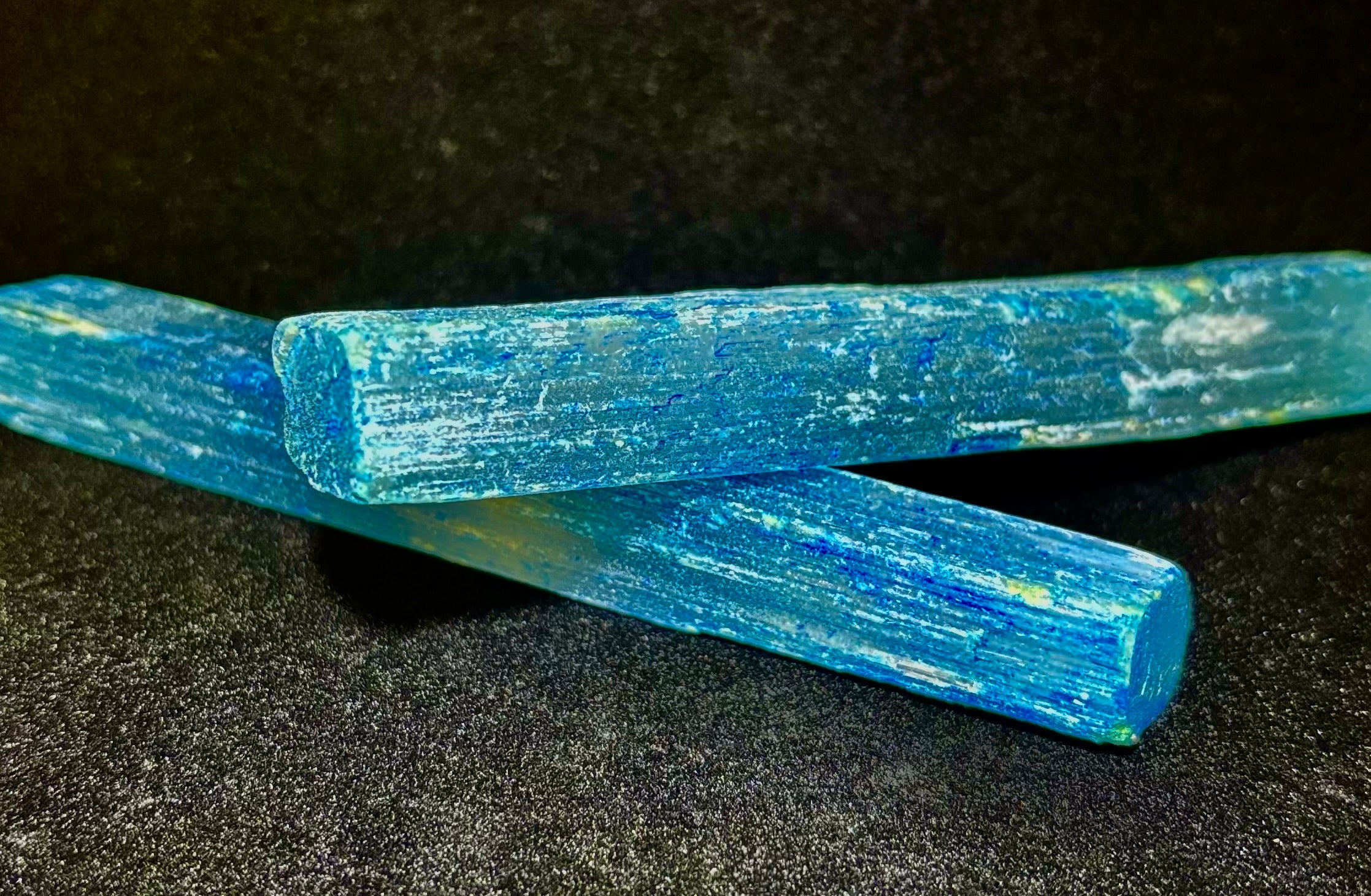 Blue Selenite Charging Stick (6”) – Dyed Raw Crystal Wand for Energy Cleansing, Protection & Spiritual Clarity | | Wiccan Center