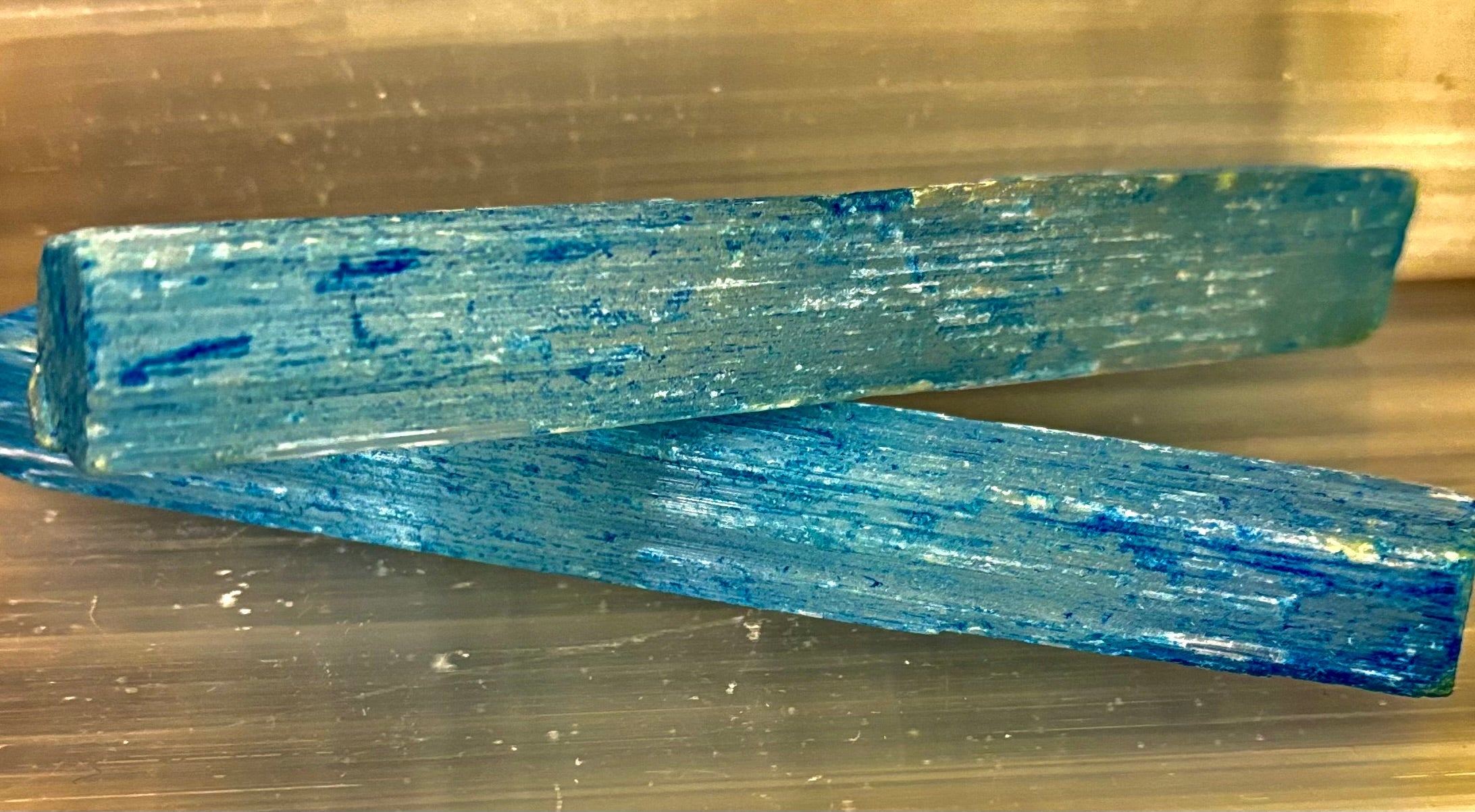 Blue Selenite Charging Stick (6”) – Dyed Raw Crystal Wand for Energy Cleansing, Protection & Spiritual Clarity | | Wiccan Center