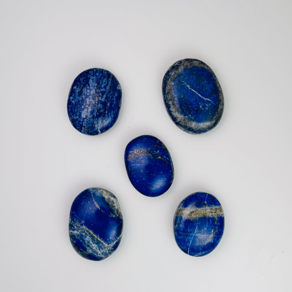 Lapis Lazuli (UV reactive) Palm Stone | | Wiccan Center