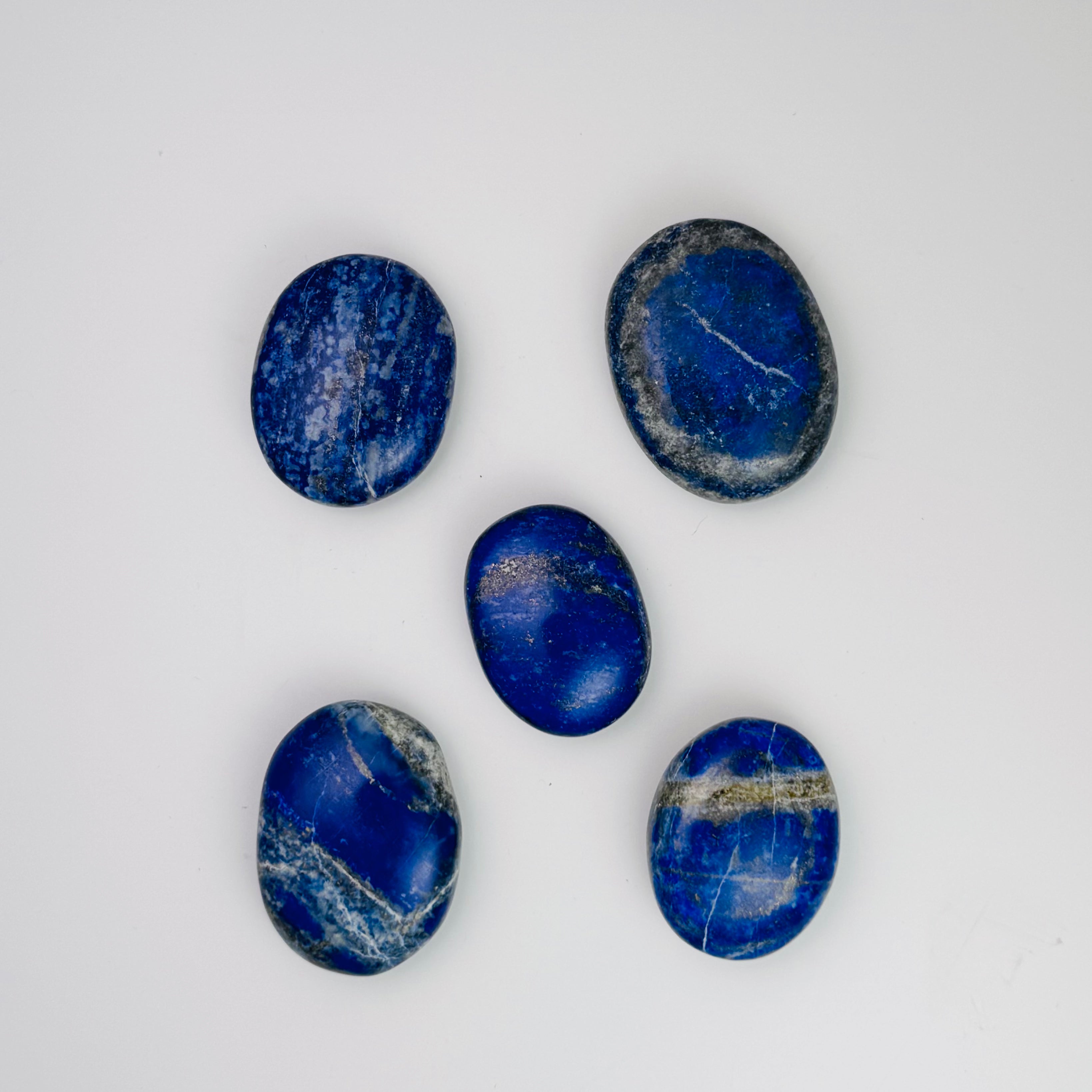 Lapis Lazuli (UV reactive) Palm Stone | | Wiccan Center