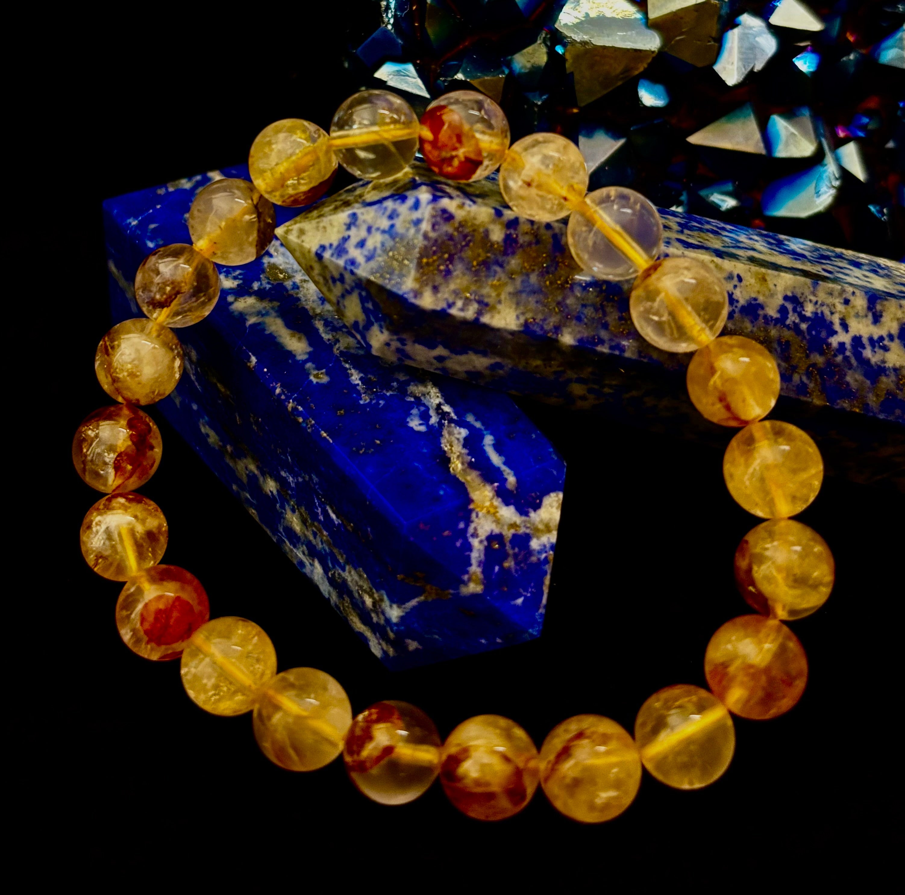 Golden Healer Quartz Bracelet – 8mm Natural Crystal (Small–Medium Wrist) | Energy Healing, Alignment & Manifestation | | Wiccan Center