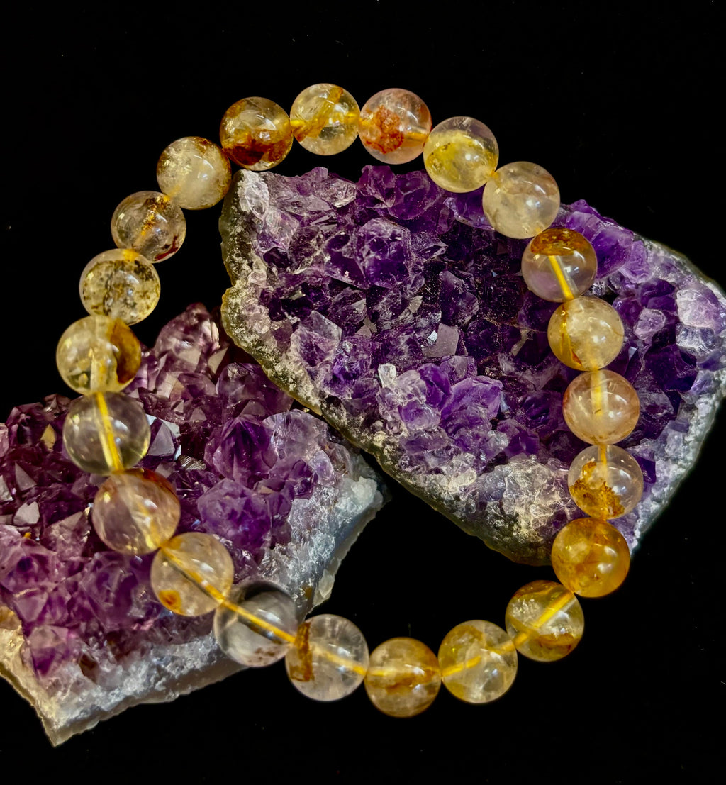 Golden Healer Quartz Bracelet – 8mm Natural Crystal (Small–Medium Wrist) | Energy Healing, Alignment & Manifestation | | Wiccan Center