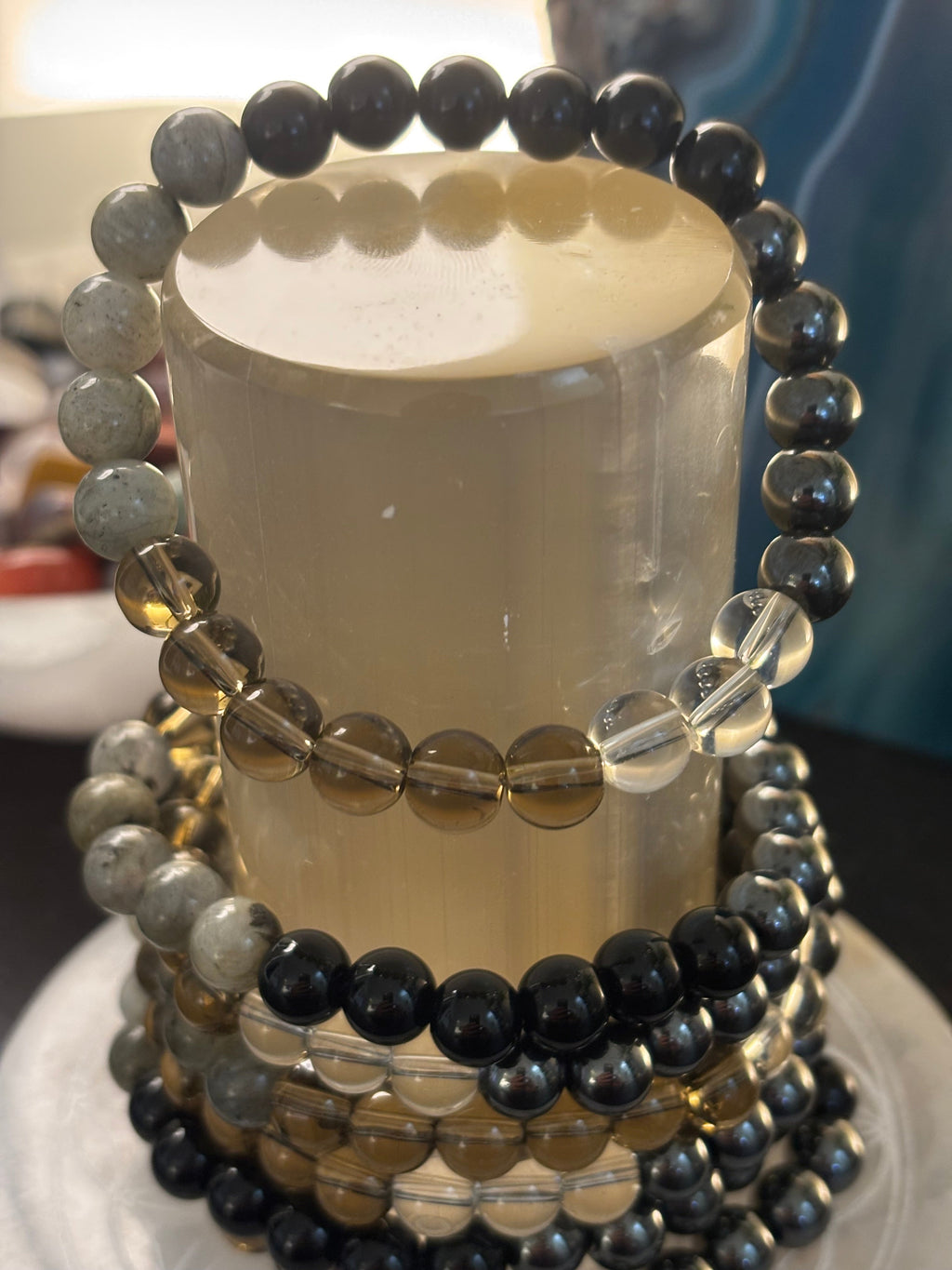 Midnight Path Spell Bracelet – Witchy Intention Bead Bracelet (8mm, Medium Wrist) | | Wiccan Center