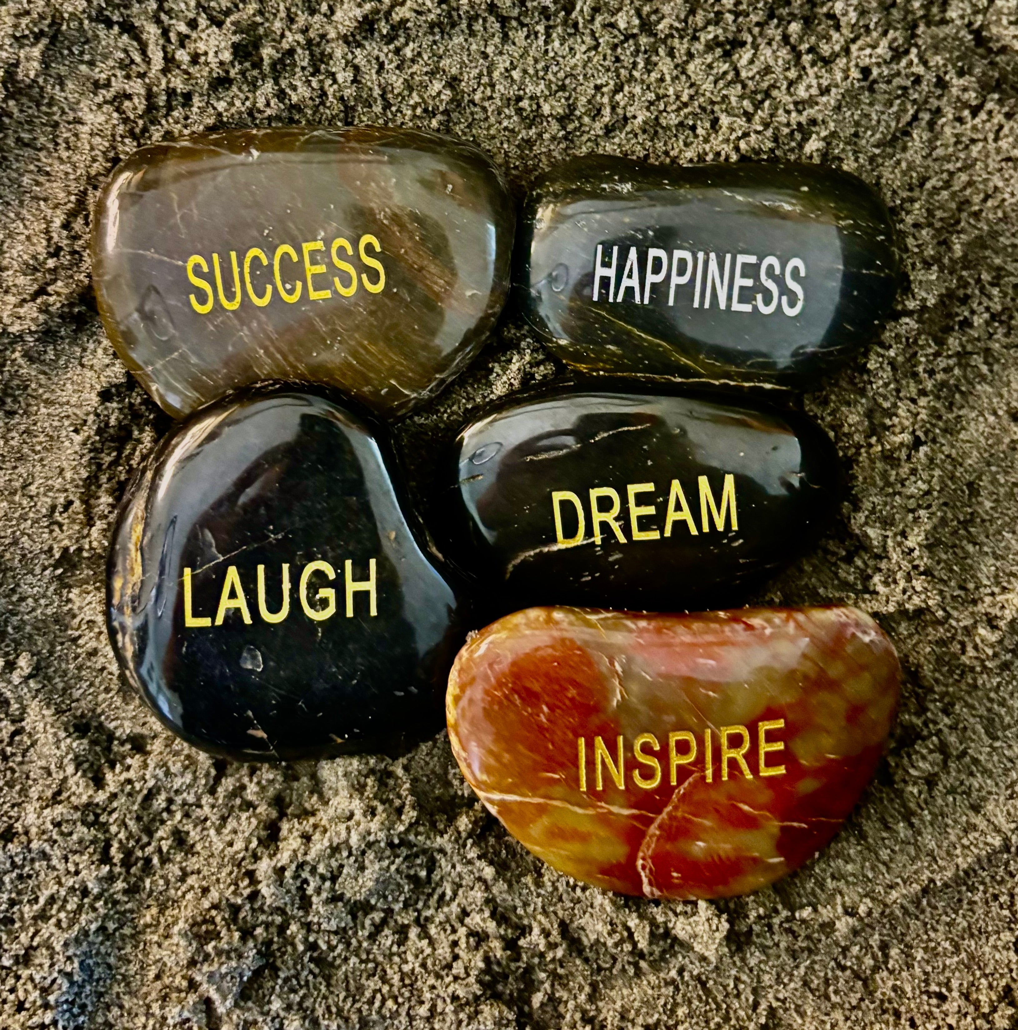 Intention Energy Stones – Engraved River Rock Collection ✨ | | Wiccan Center