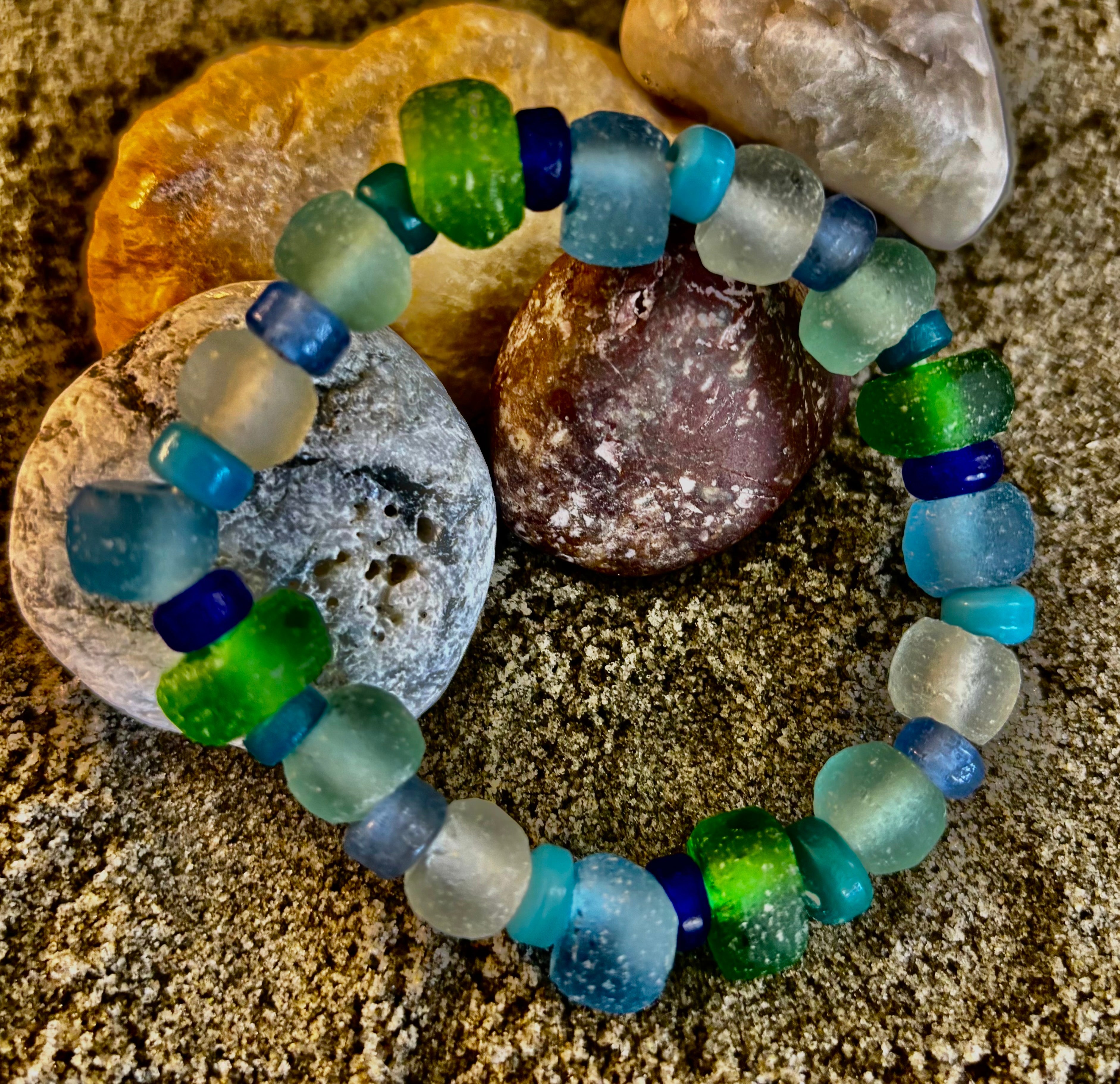 Saltwater Soul Sea Glass Bracelet 🌊💙 | | Wiccan Center