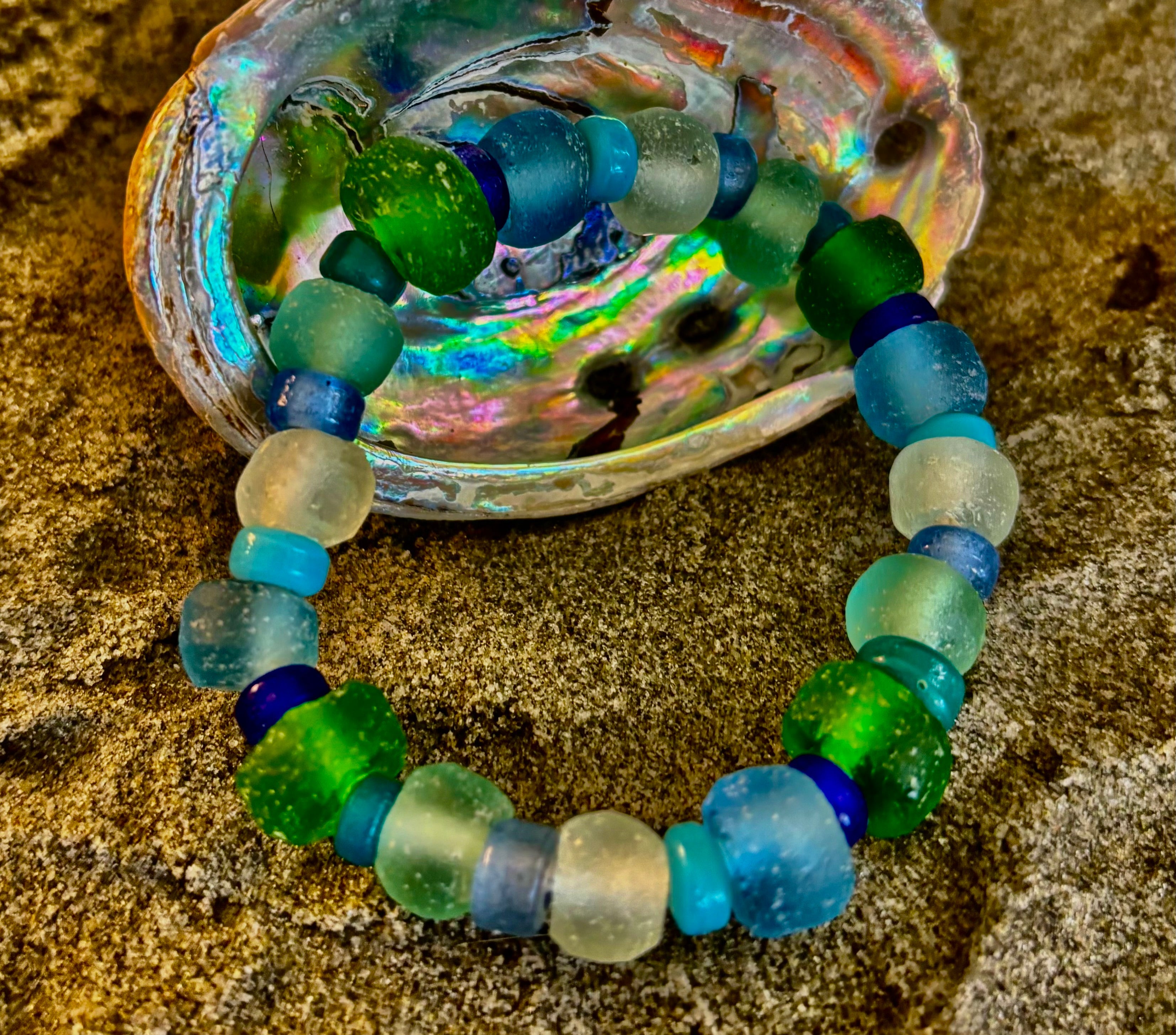Saltwater Soul Sea Glass Bracelet 🌊💙 | | Wiccan Center