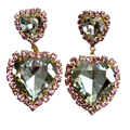 Isabella Pink Heart Earrings