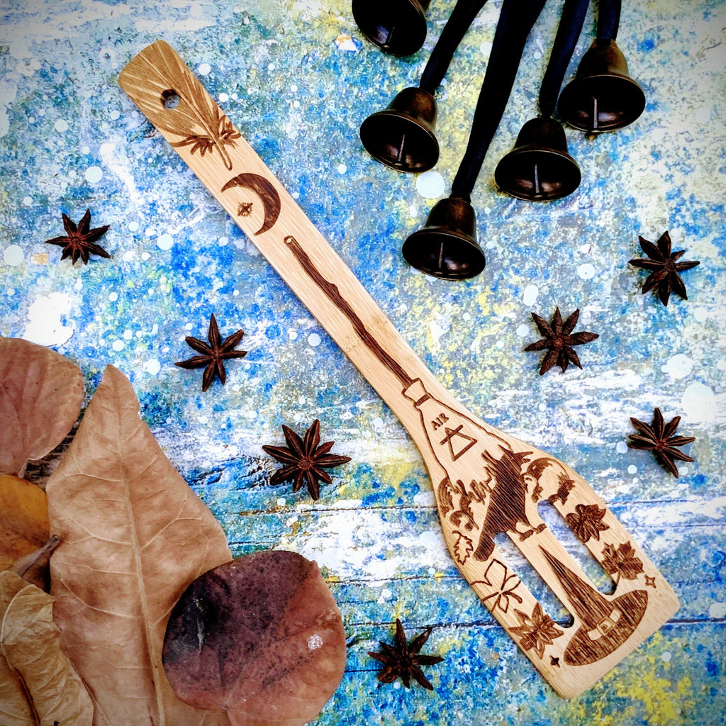 The 5 Elements Bamboo Large Kitchen Utensils Set | Kitchen | Wiccan Center