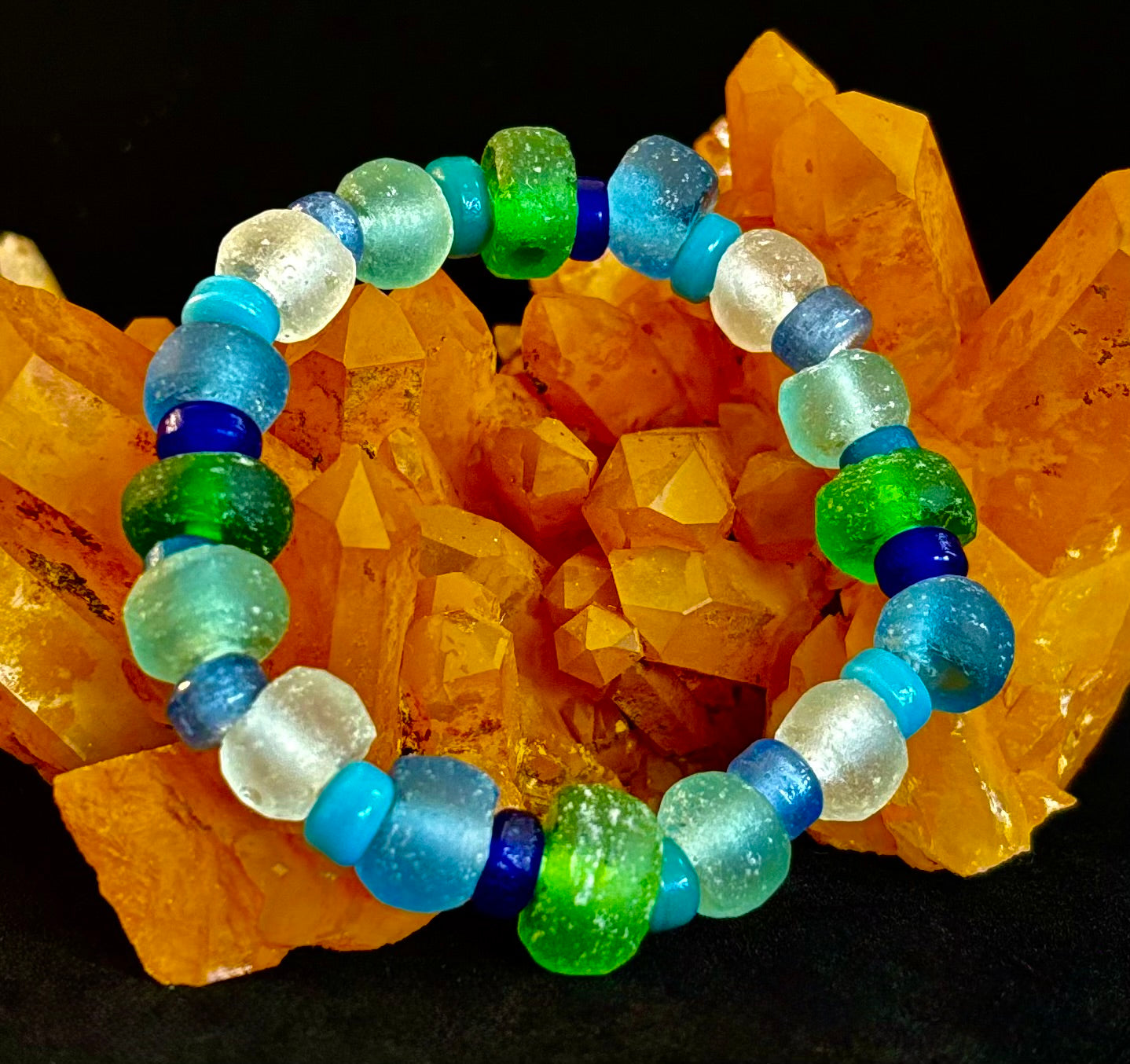 Saltwater Soul Sea Glass Bracelet 🌊💙