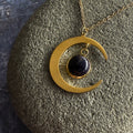 Starlit Crescent Necklace with Blue Sandstone | Necklace | Wiccan Center