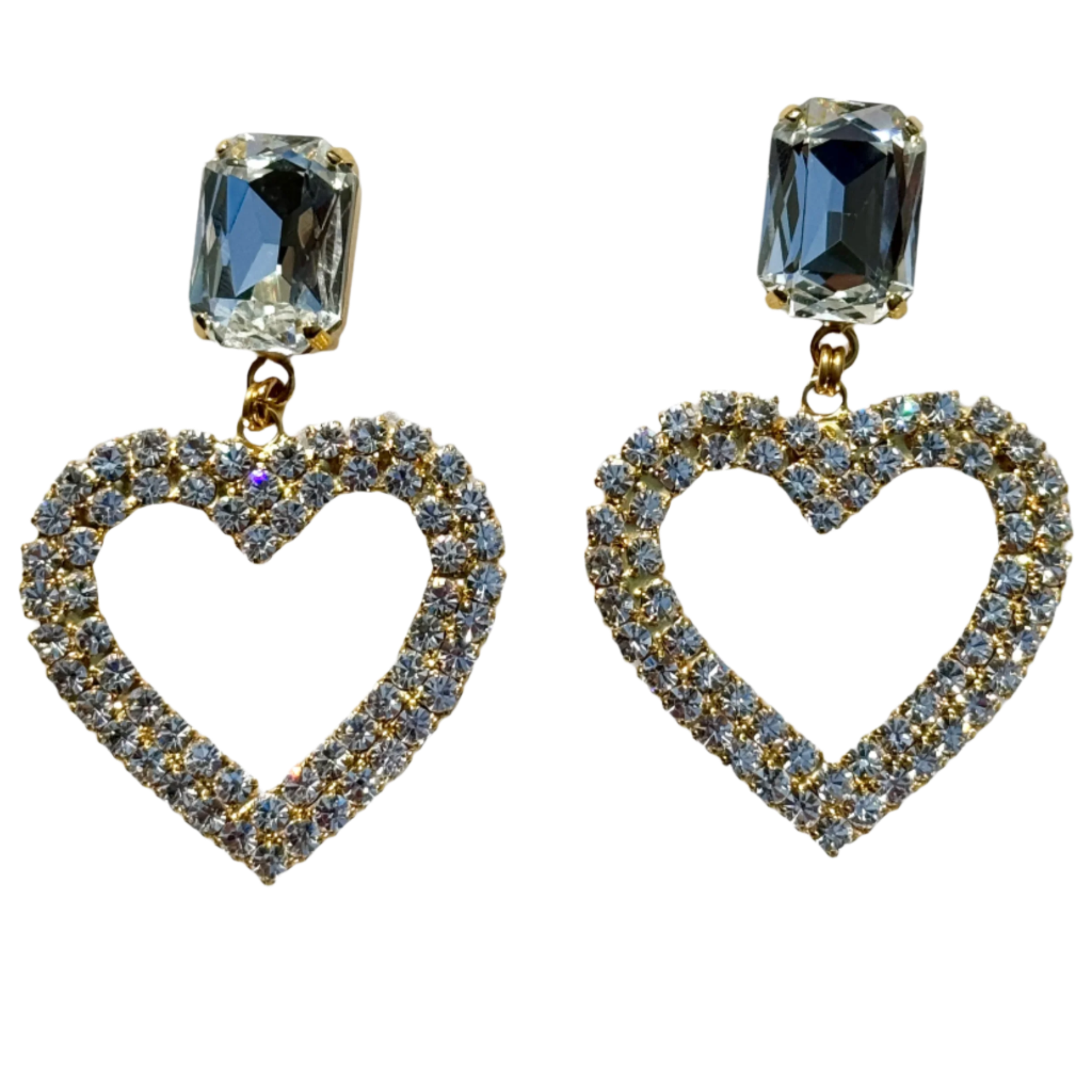 Maggie Crystal Heart Earrings