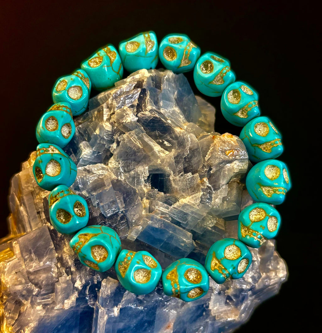Turquoise Skull Energy Bracelet 💀💙 | | Wiccan Center