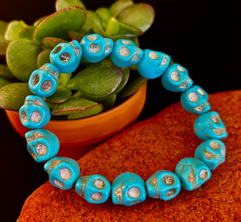Turquoise Skull Energy Bracelet 💀💙 | | Wiccan Center