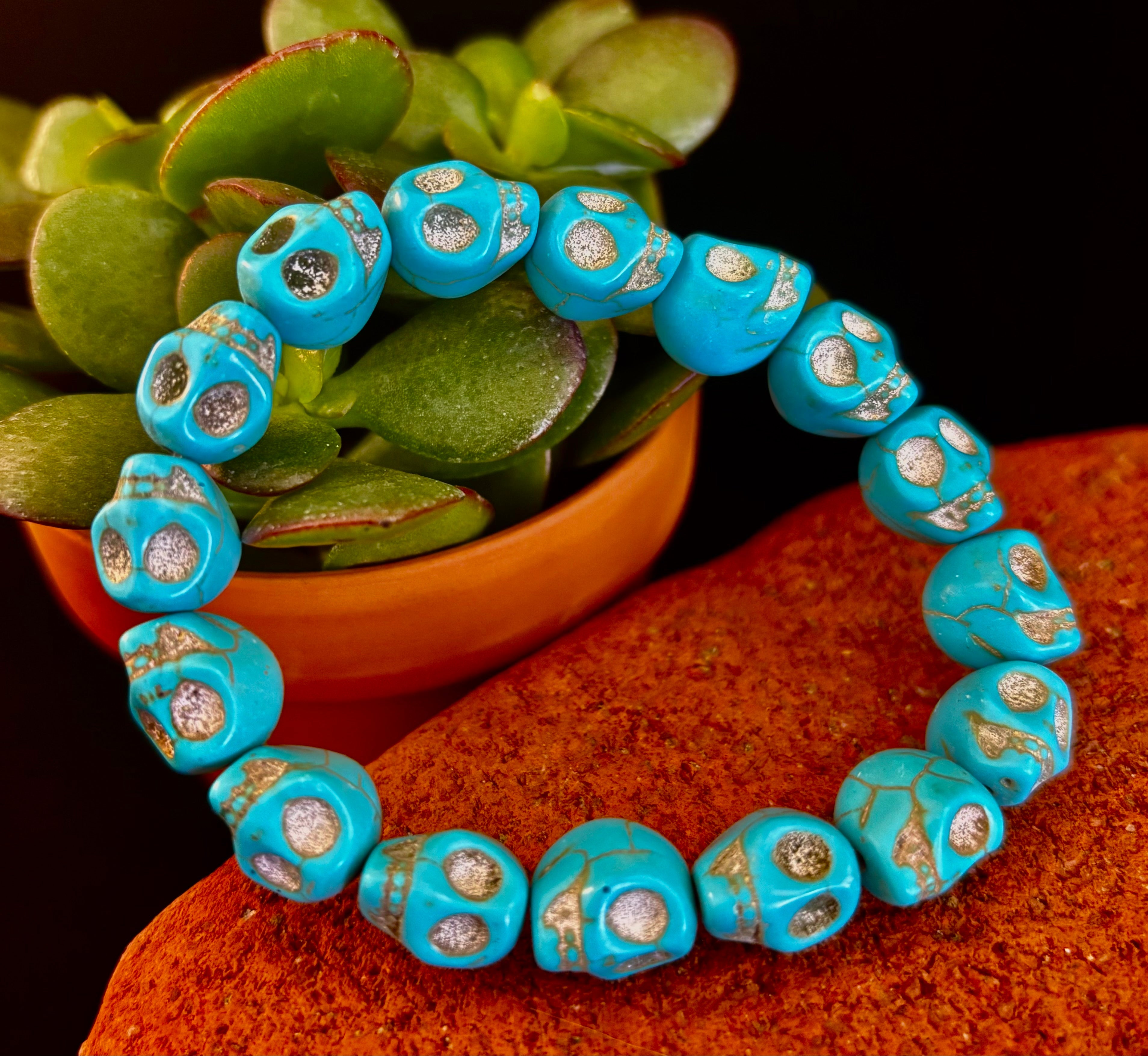 Turquoise Skull Energy Bracelet 💀💙 | | Wiccan Center