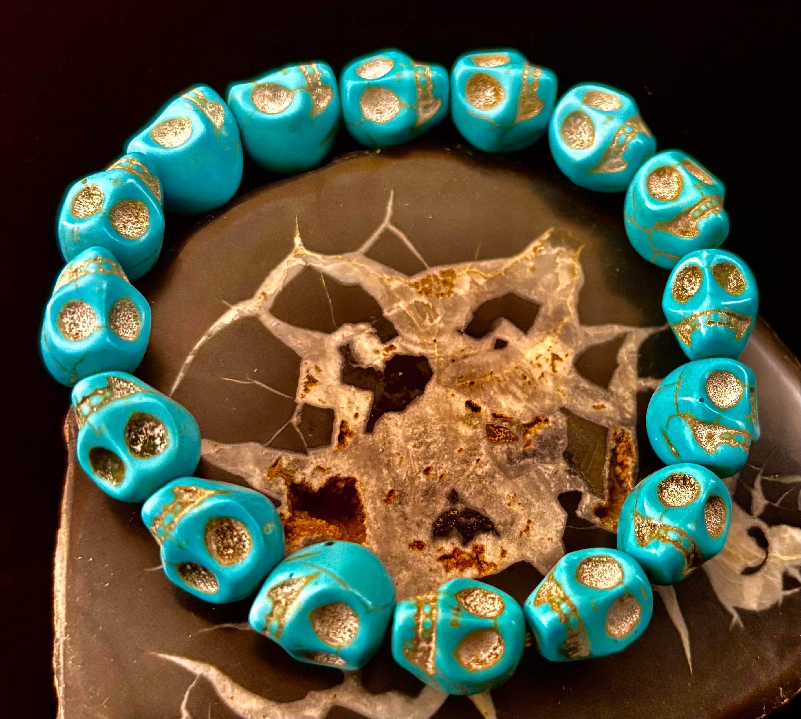 Turquoise Skull Energy Bracelet 💀💙 | | Wiccan Center